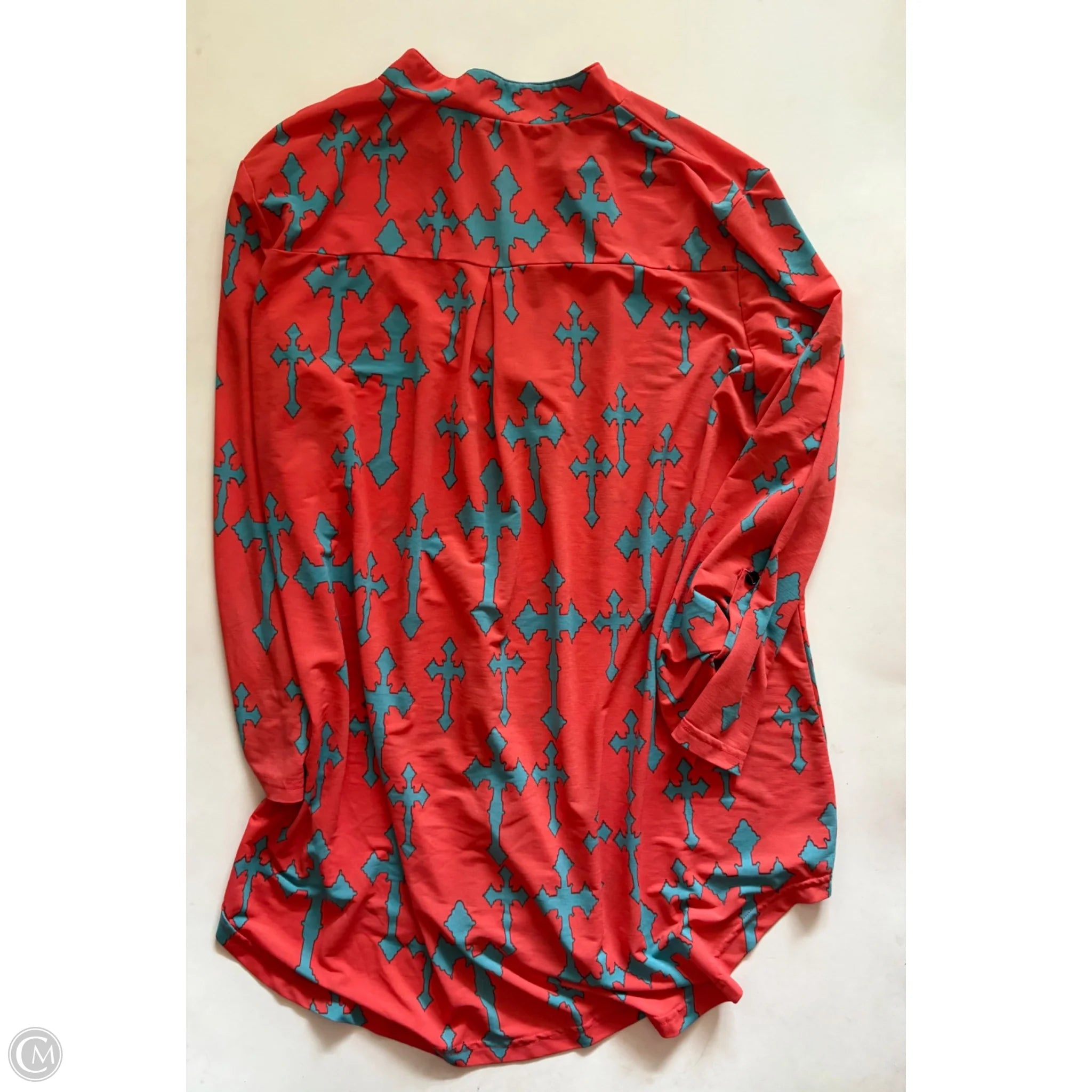Blouse Long Sleeve By Cow Girl In Orange, Size: 3x - Image 2
