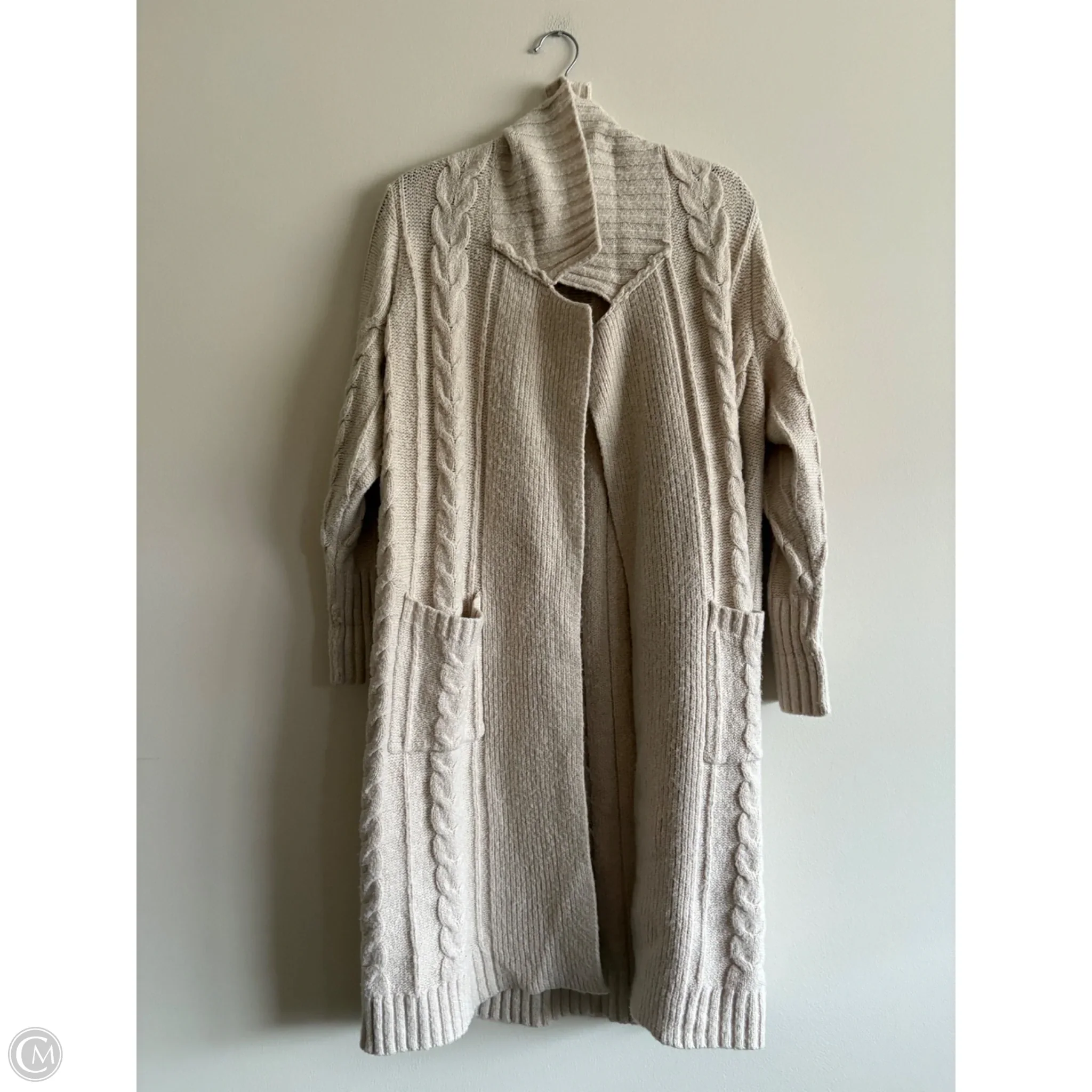 Sweater Cardigan By Torrid In Cream, Size: 2x - Image 1