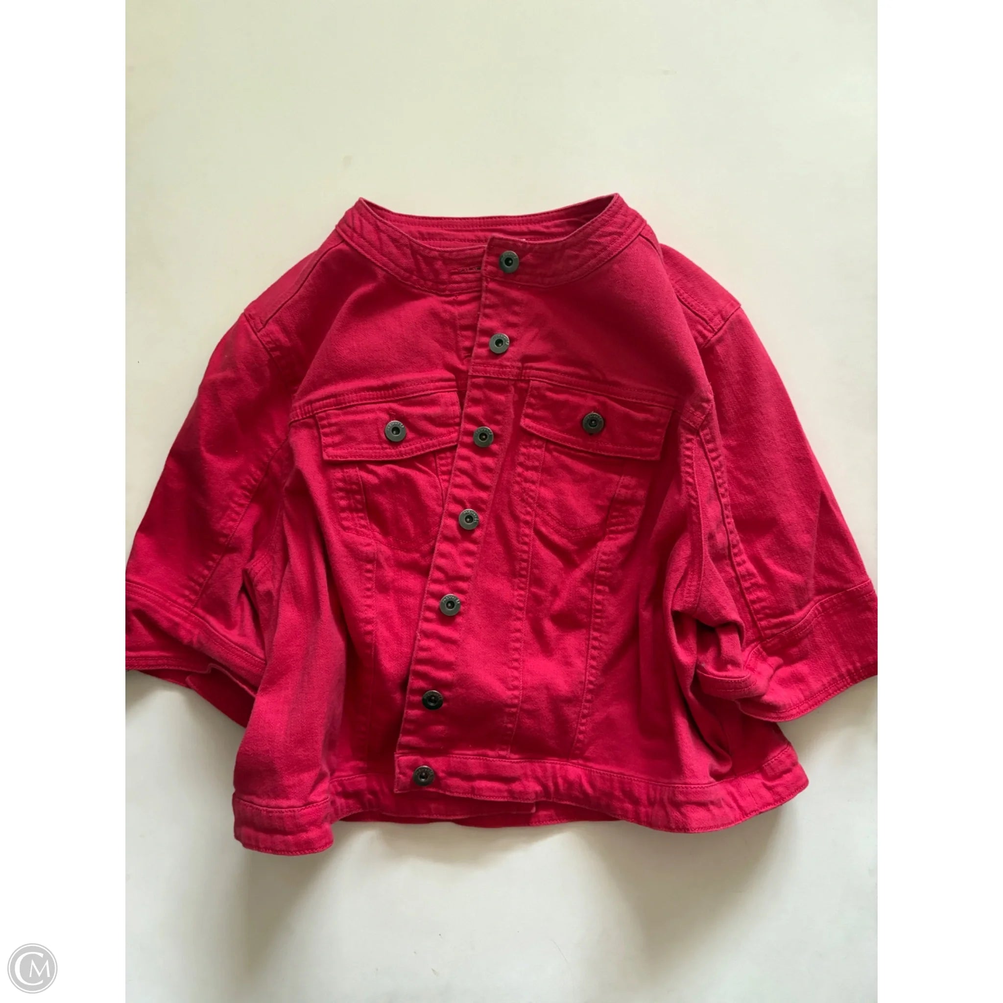 Jacket Denim By One World In Red, Size: 2x - Image 1