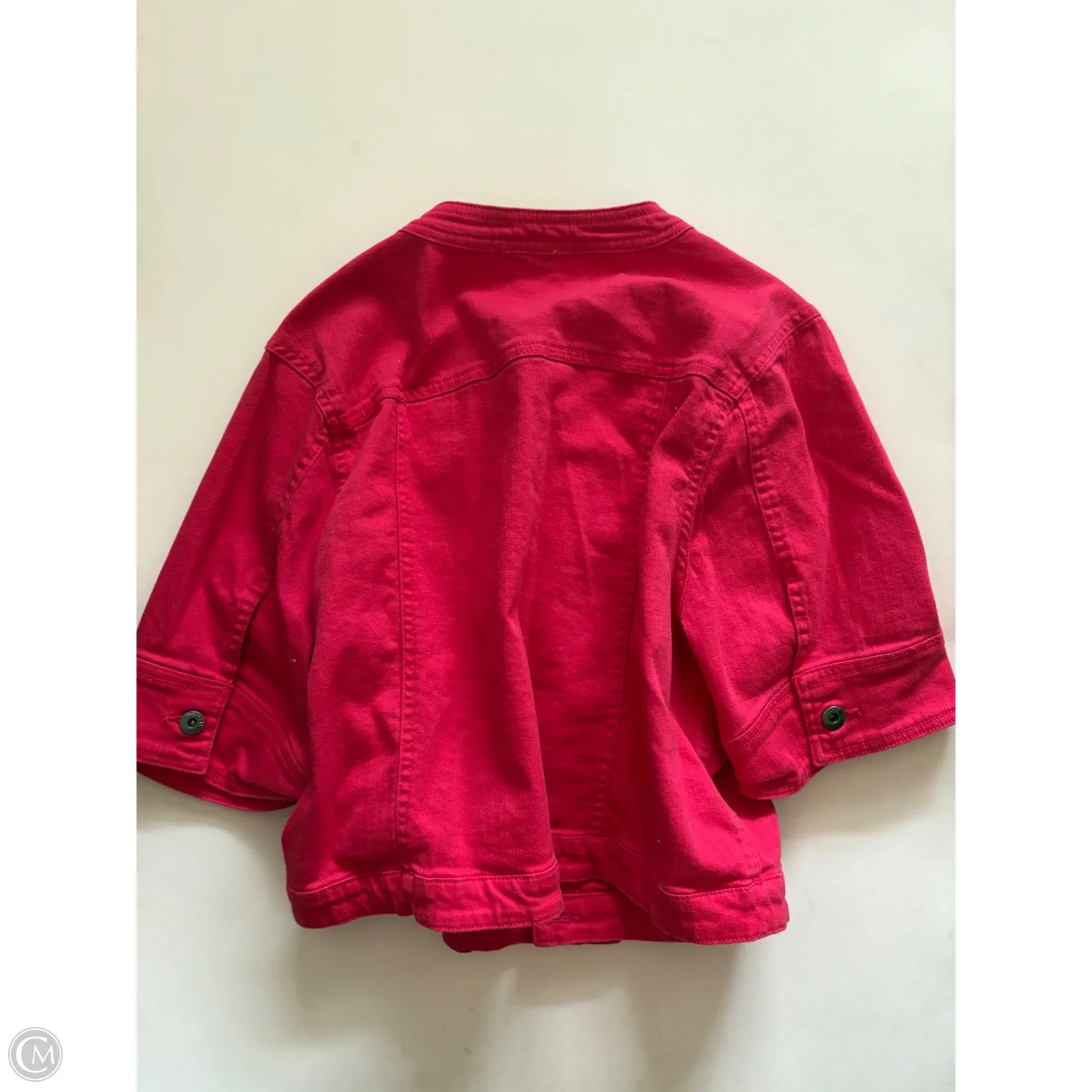 Jacket Denim By One World In Red, Size: 2x - Image 2