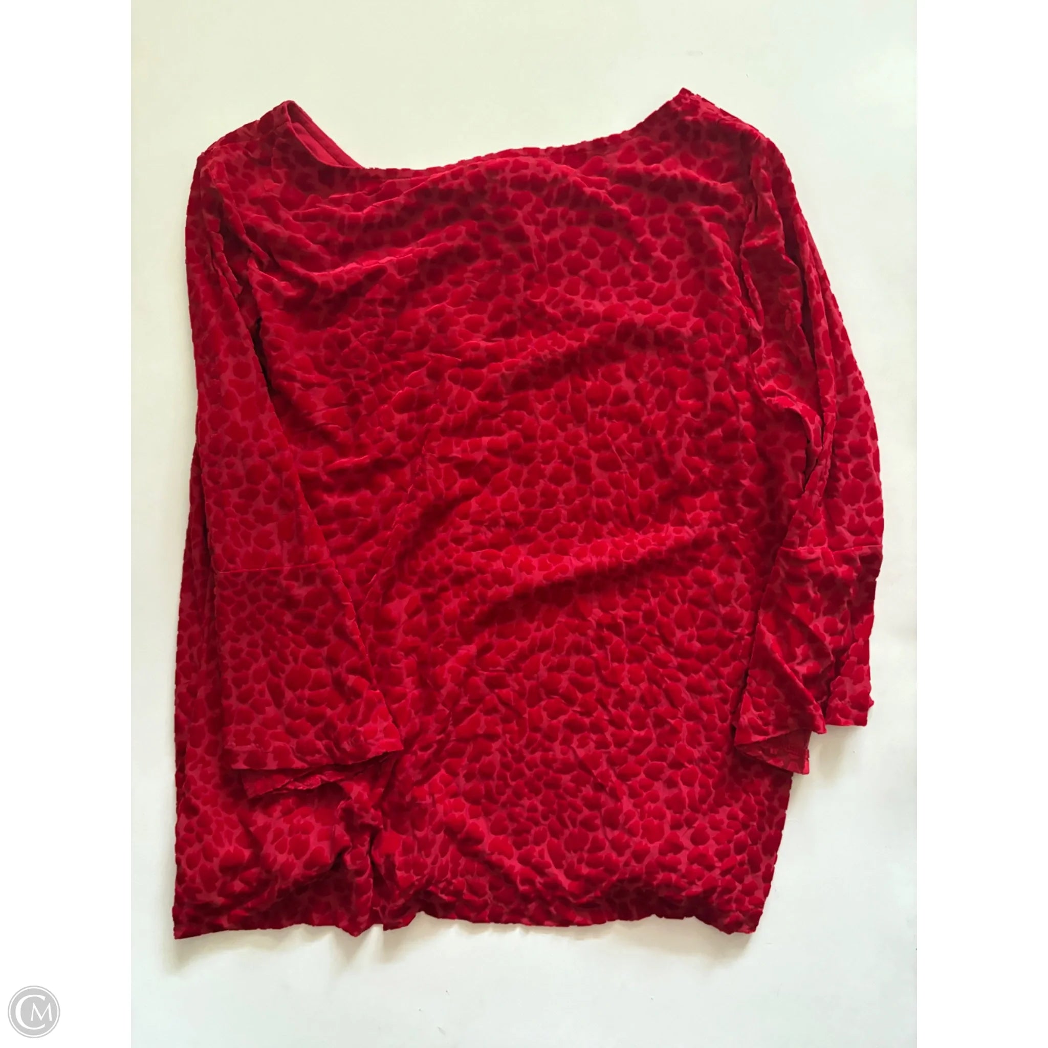 Blouse Long Sleeve By Talbots In Red, Size: Xl - Image 2
