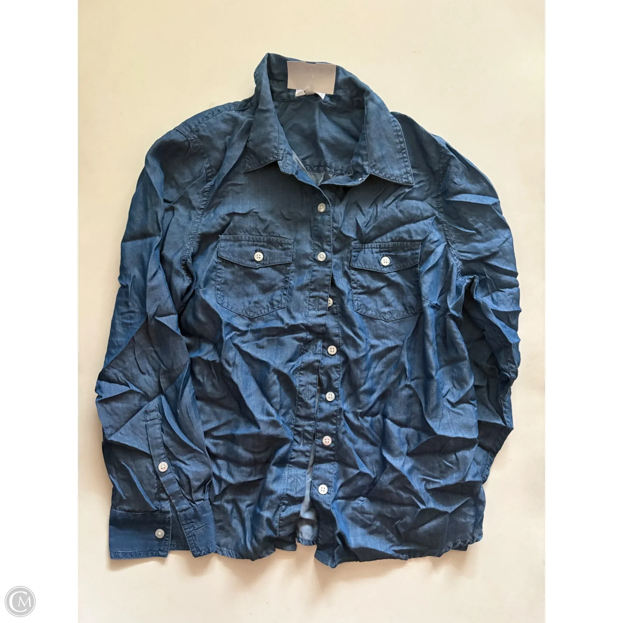Top Long Sleeve By Crown And Ivy In Blue, Size: Mp - Image 1