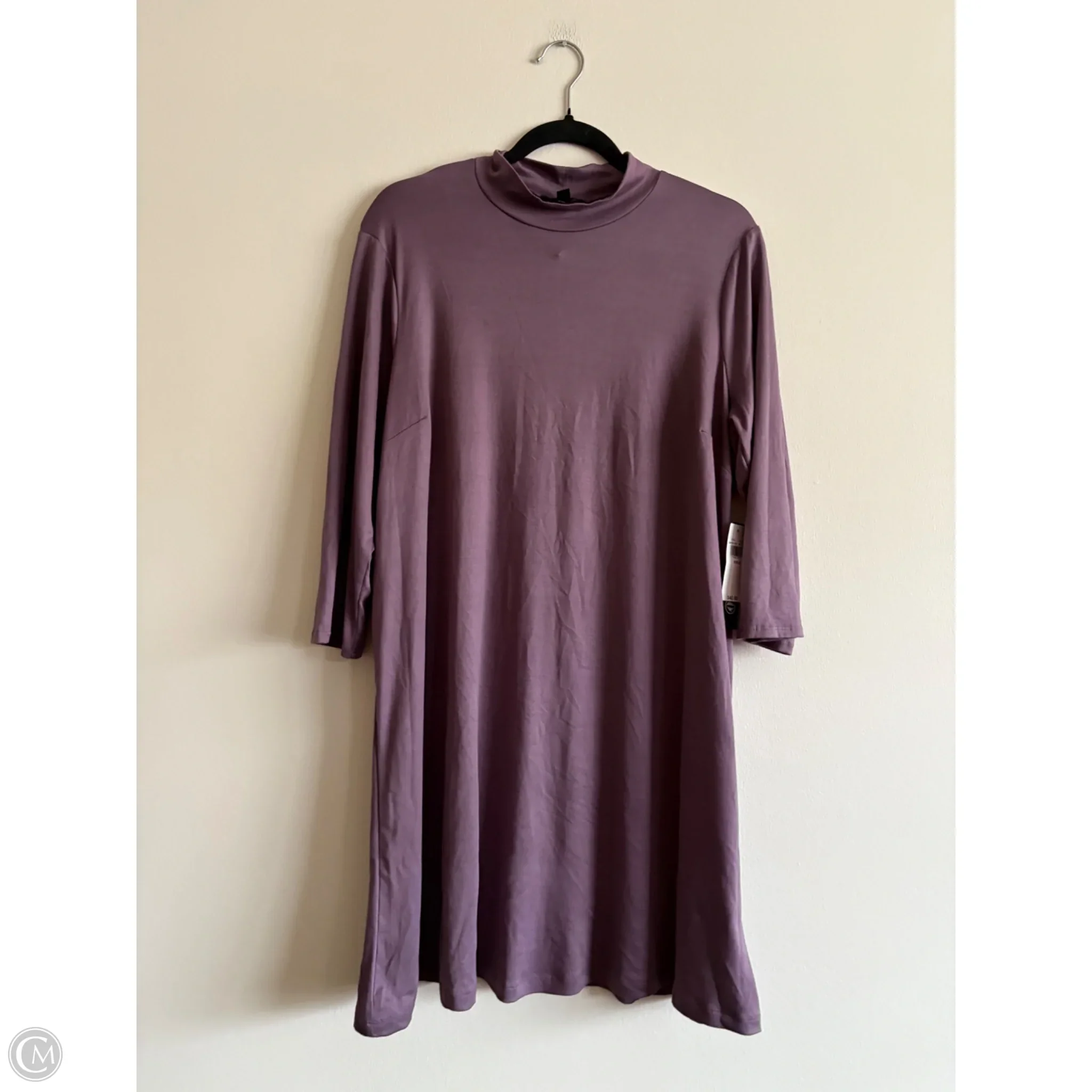 Dress Casual Midi By As U Wish In Purple, Size: Xl - Image 1