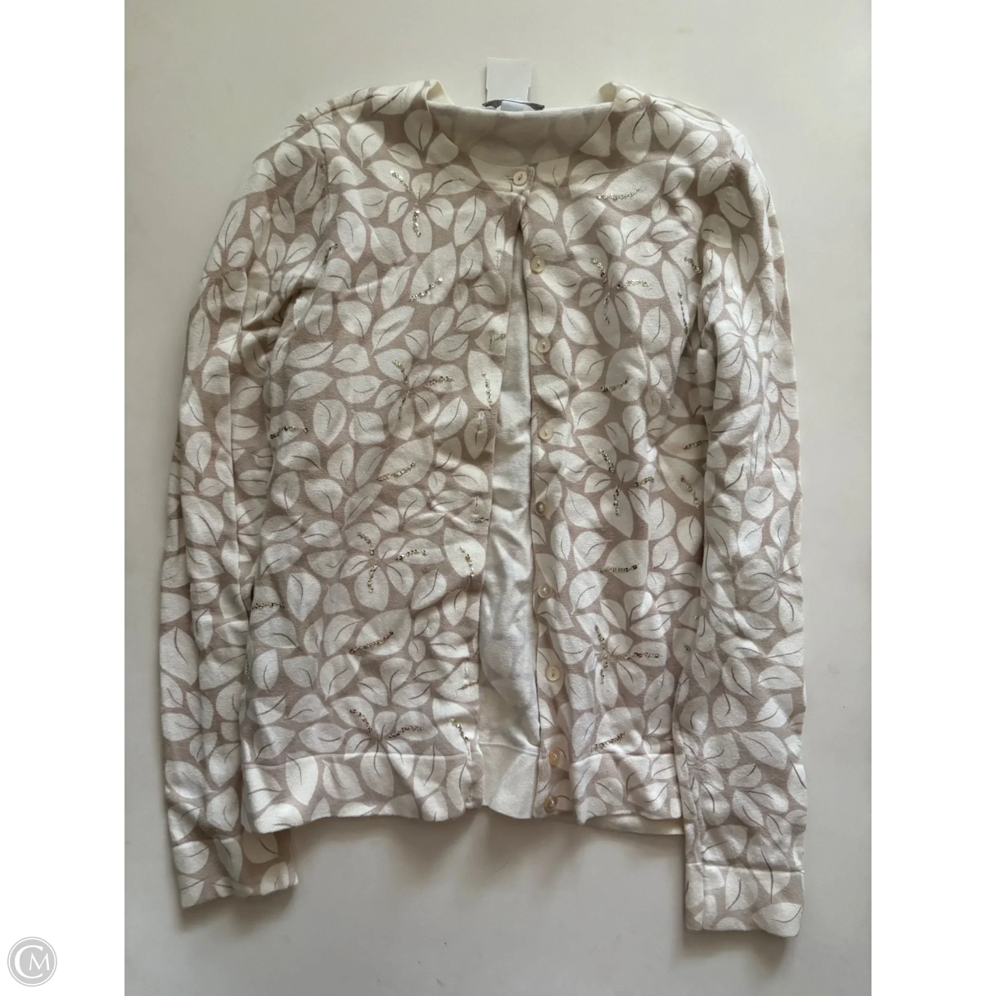 Sweater Cardigan By Charter Club In Cream, Size: M - Image 1