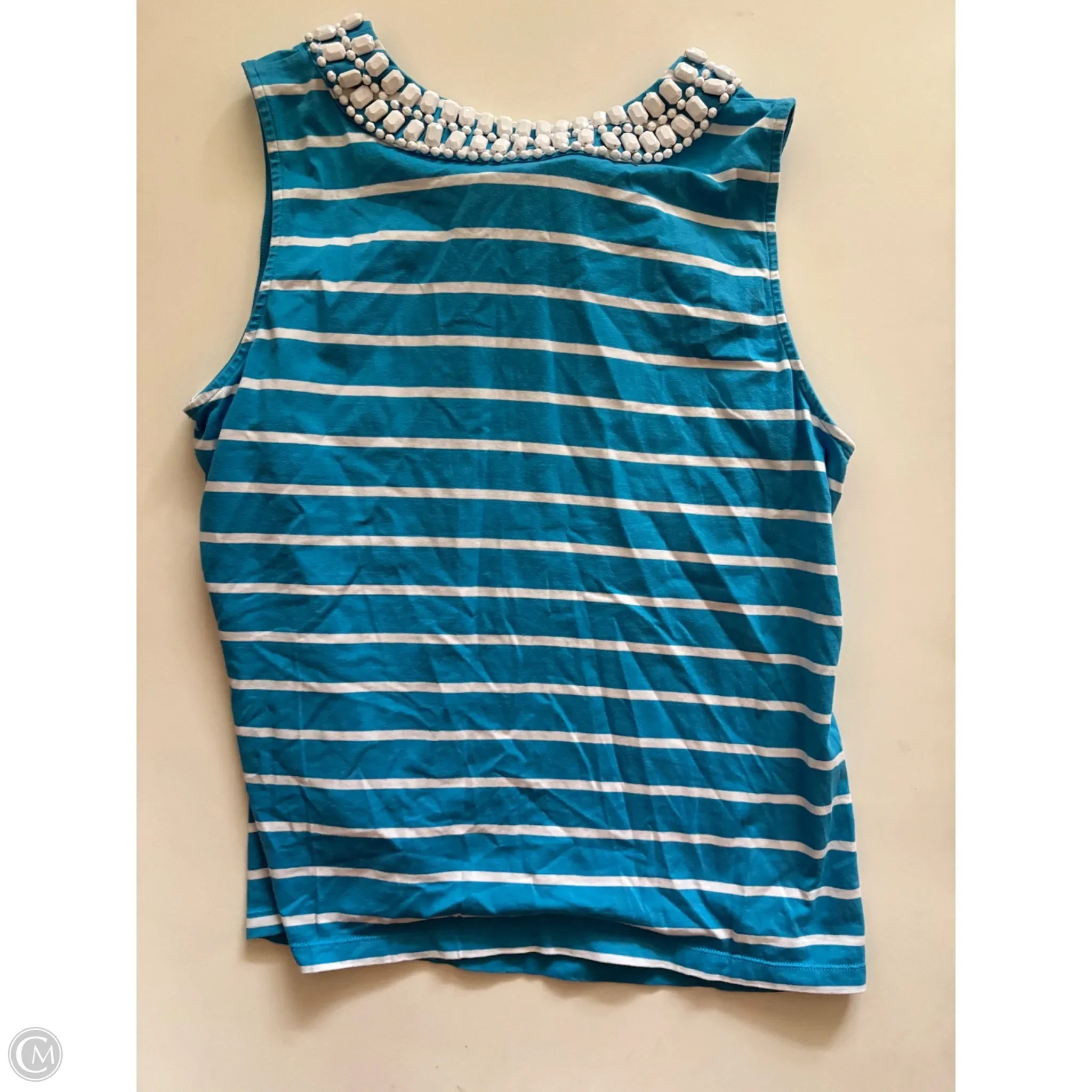 Top Sleeveless By Talbots In Striped Pattern, Size: Xl - Image 2