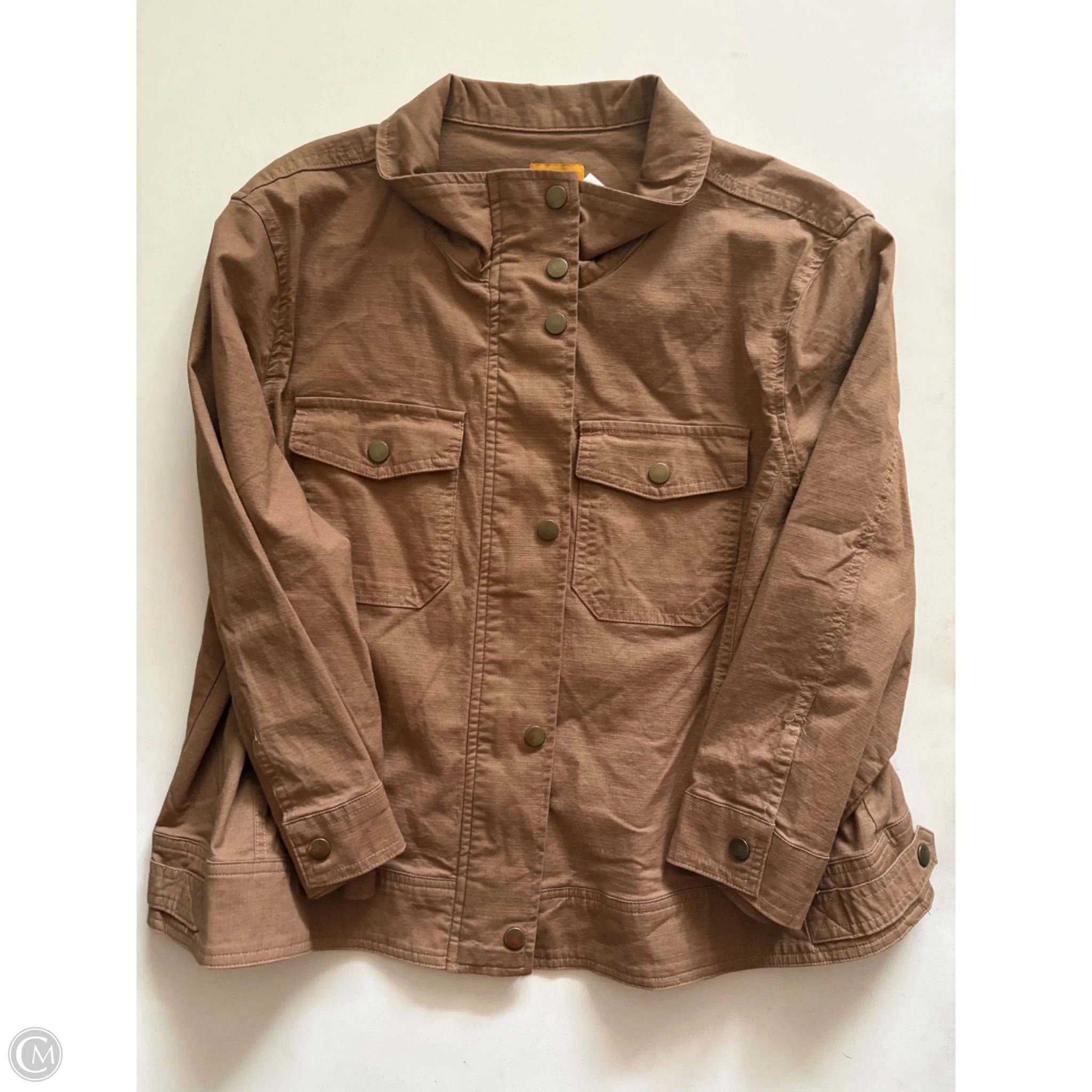 Jacket Moto By Ruby Rd In Brown, Size: Xl - Image 1