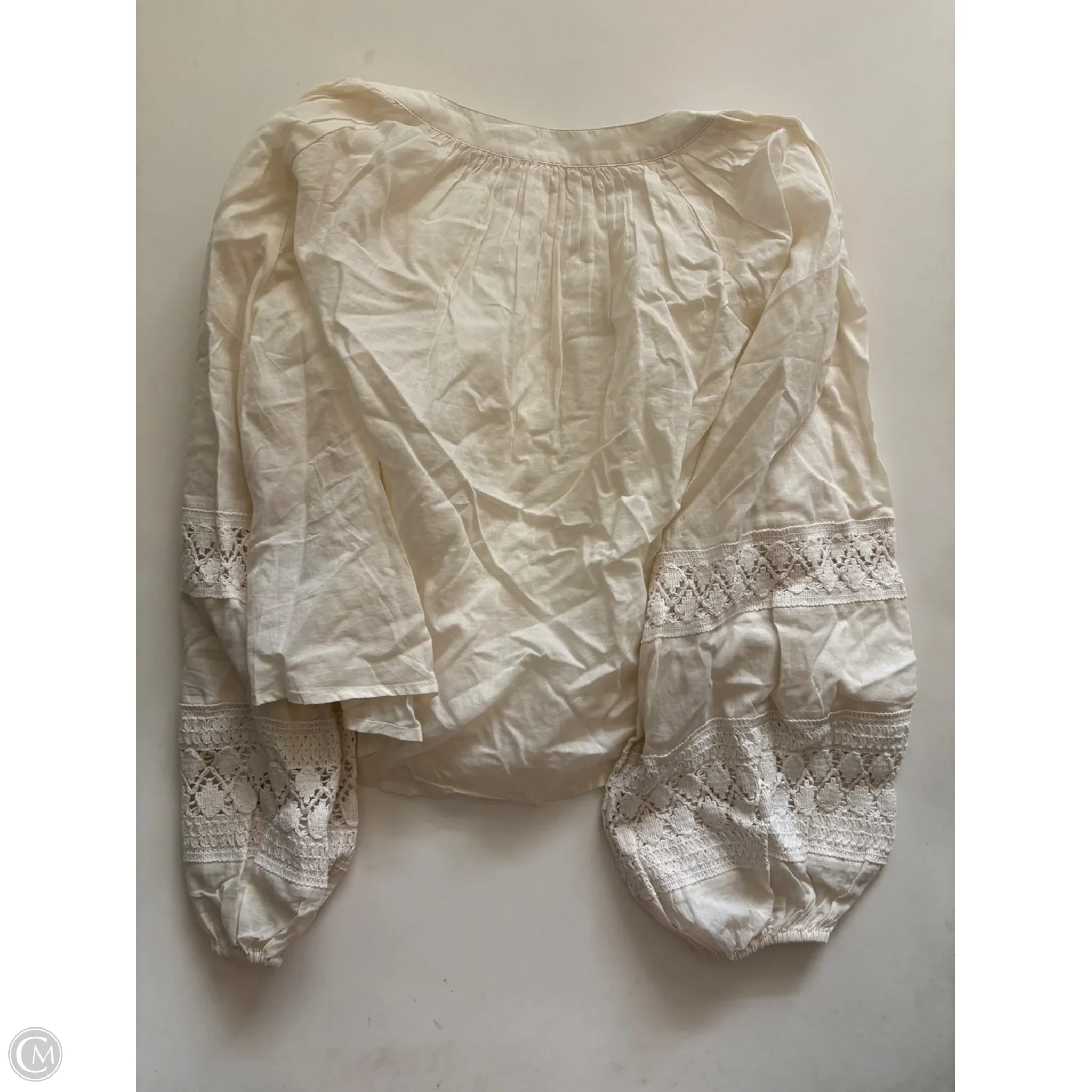 Top Long Sleeve By Aerie In Cream, Size: S - Image 2