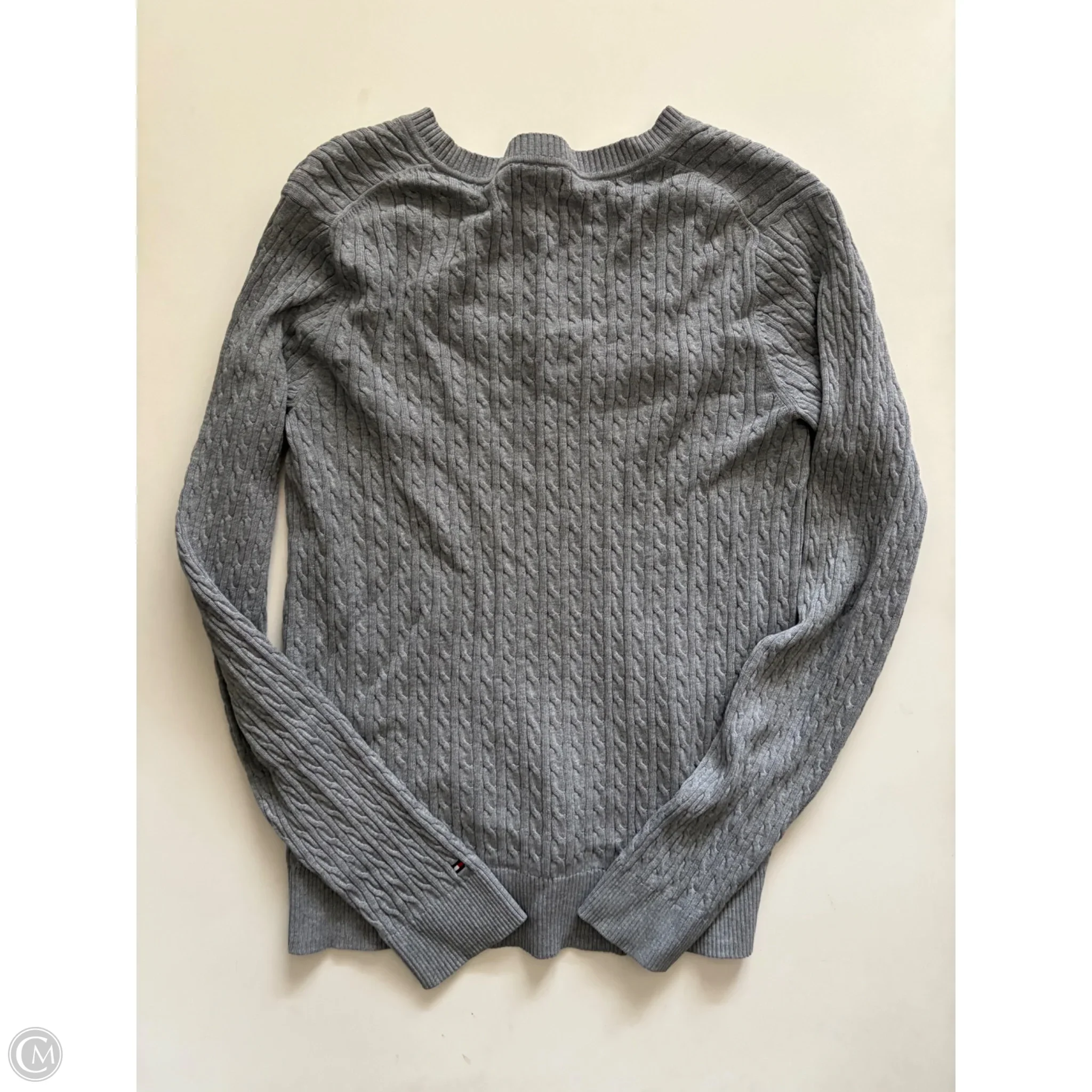 Sweater By Tommy Hilfiger In Grey, Size: L - Image 2