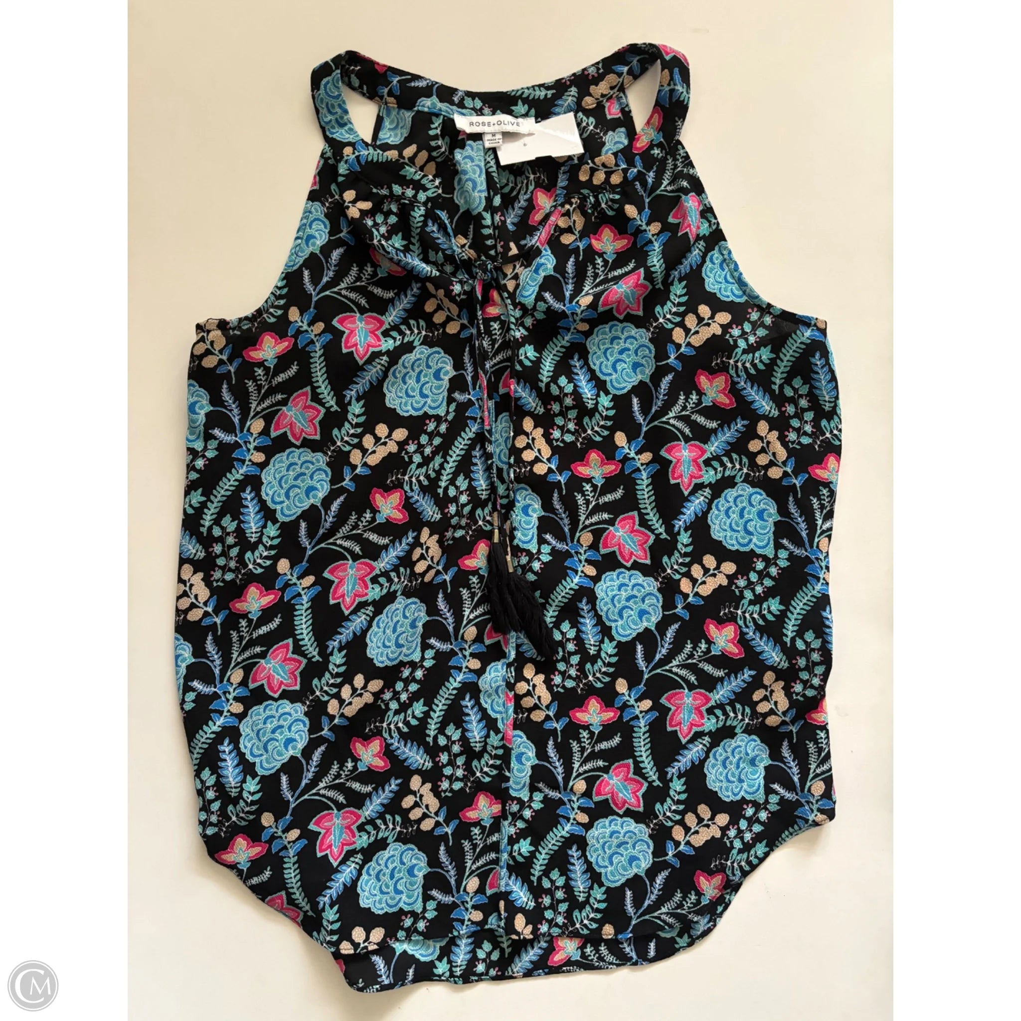 Blouse Sleeveless By Rose And Olive In Floral Print, Size: M - Image 1