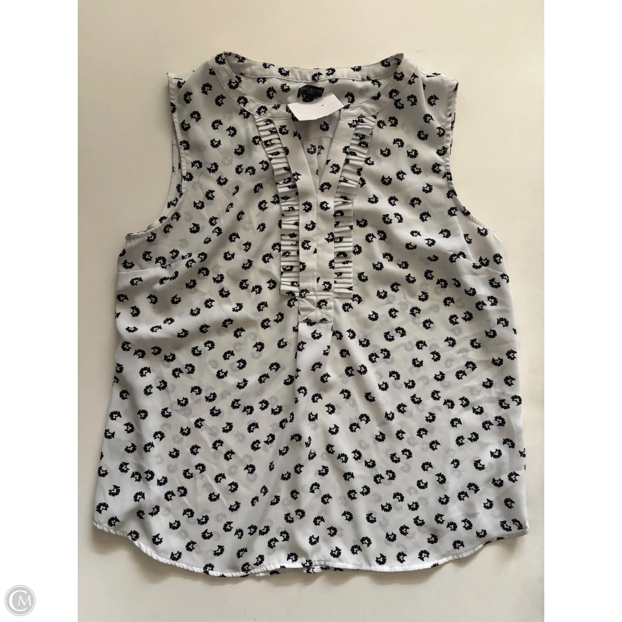 Blouse Sleeveless By Talbots In White, Size: Lp - Image 1