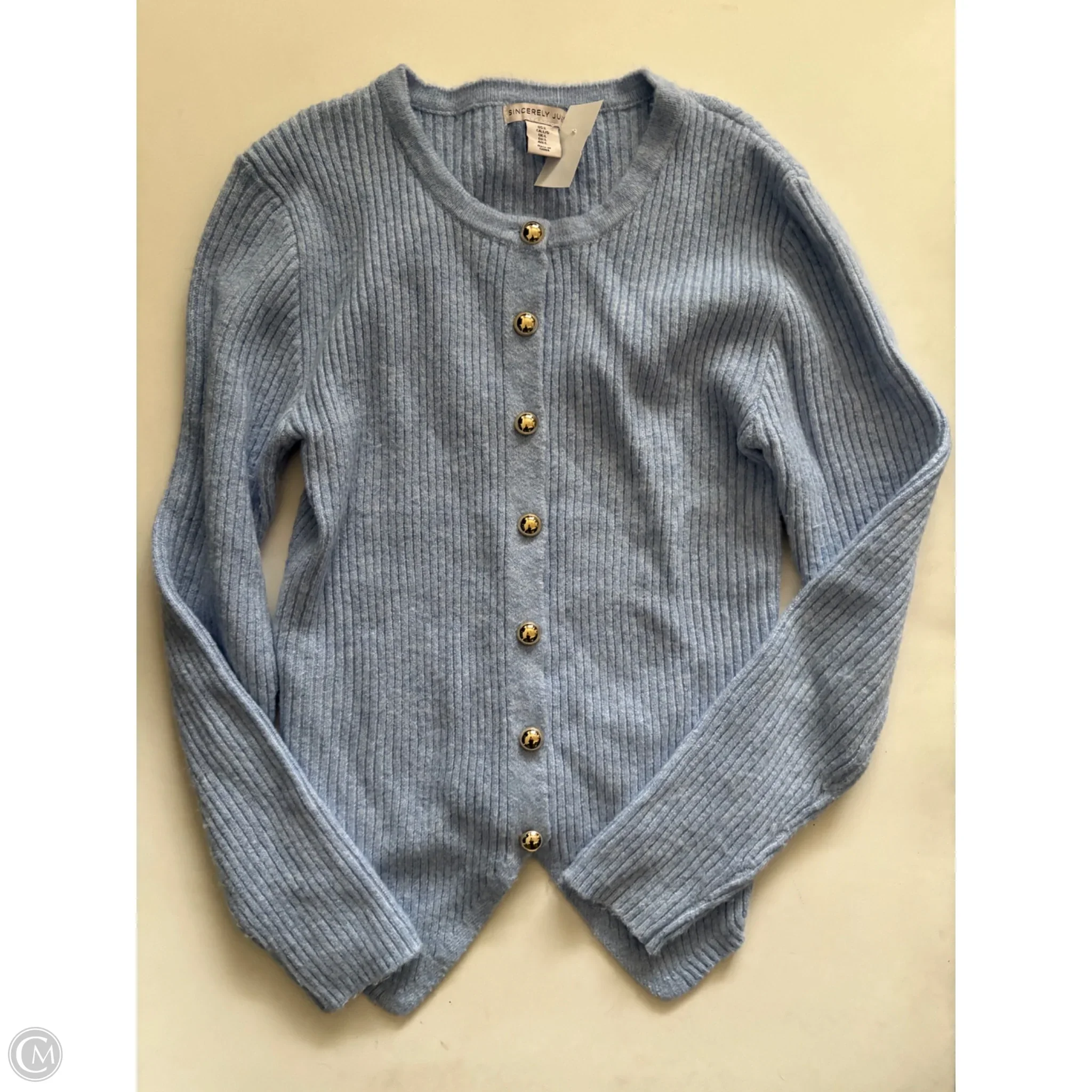Sweater Cardigan By Sincerely Jules In Blue, Size: L - Image 1
