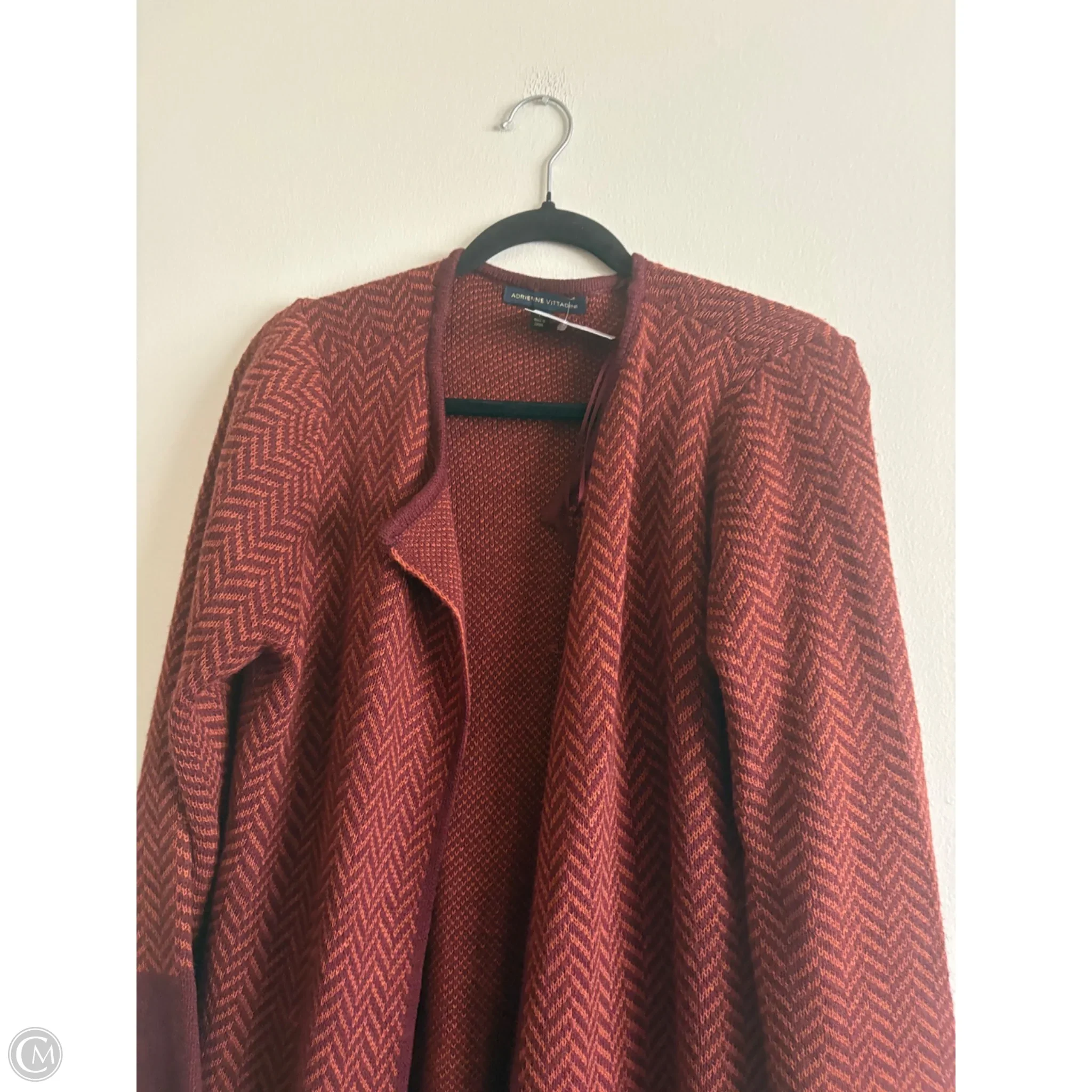 Sweater Cardigan By Adrianna Papell In Red, Size: L - Image 3