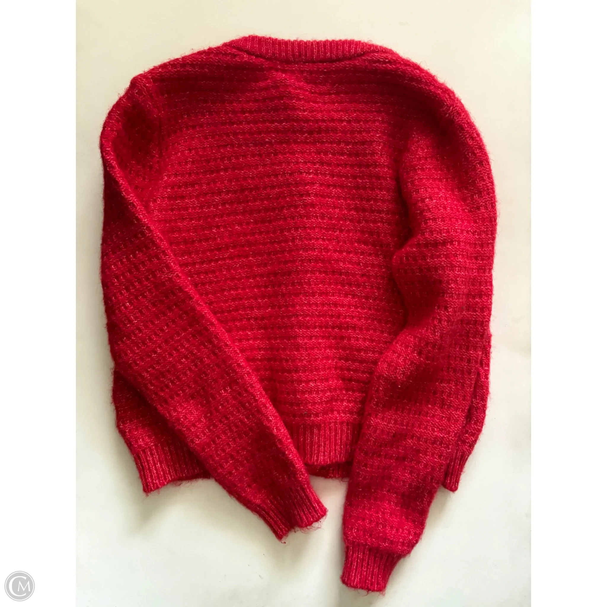 Sweater Cardigan By Loft In Red, Size: L - Image 2