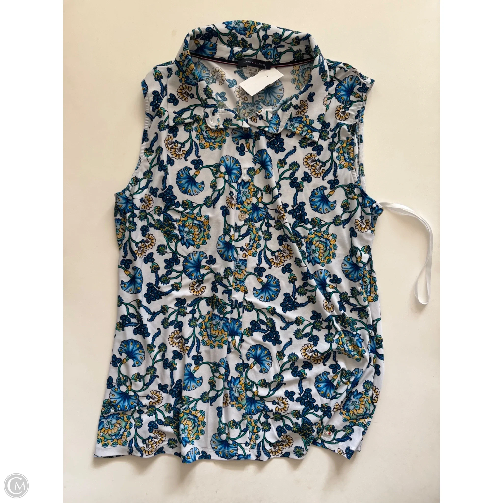 Blouse Sleeveless By Tommy Hilfiger In Floral Print, Size: L - Image 1
