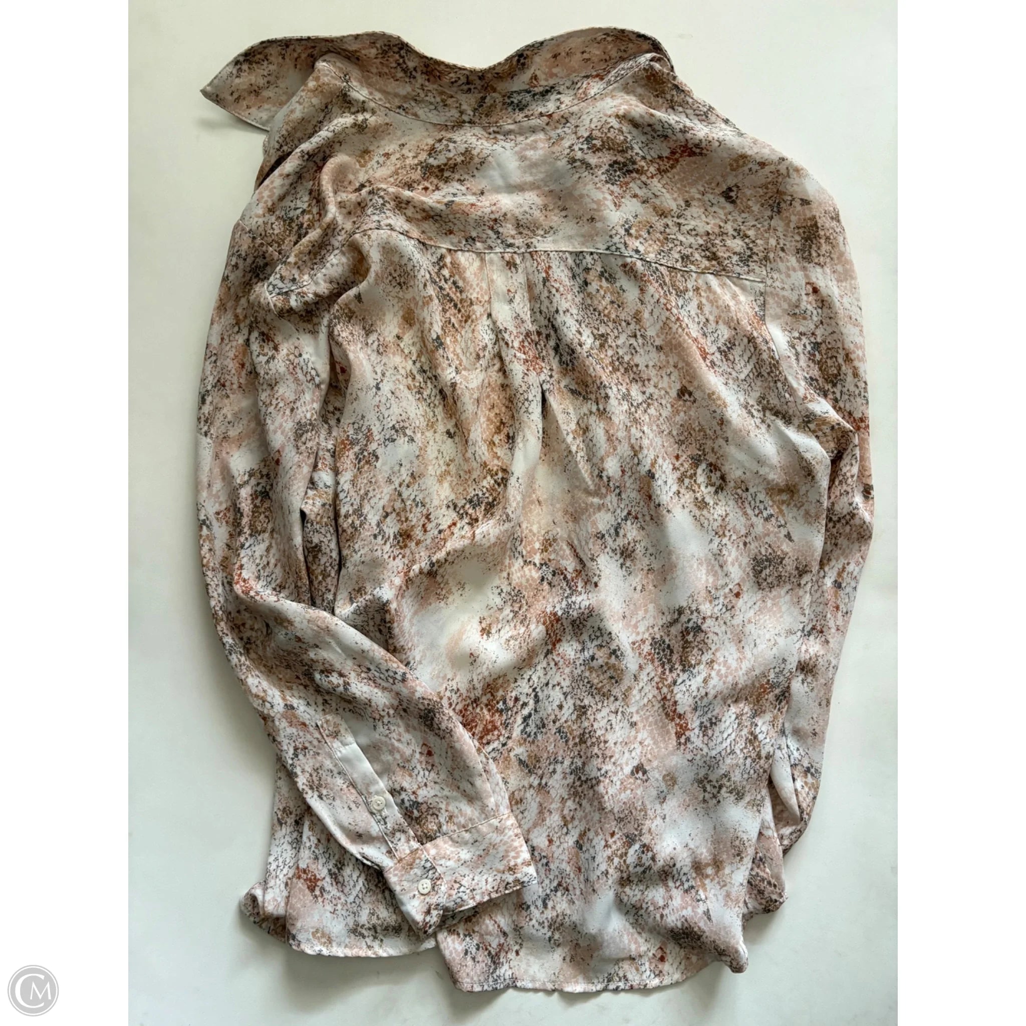 Blouse Long Sleeve By Banana Republic In Orange, Size: Xl - Image 2