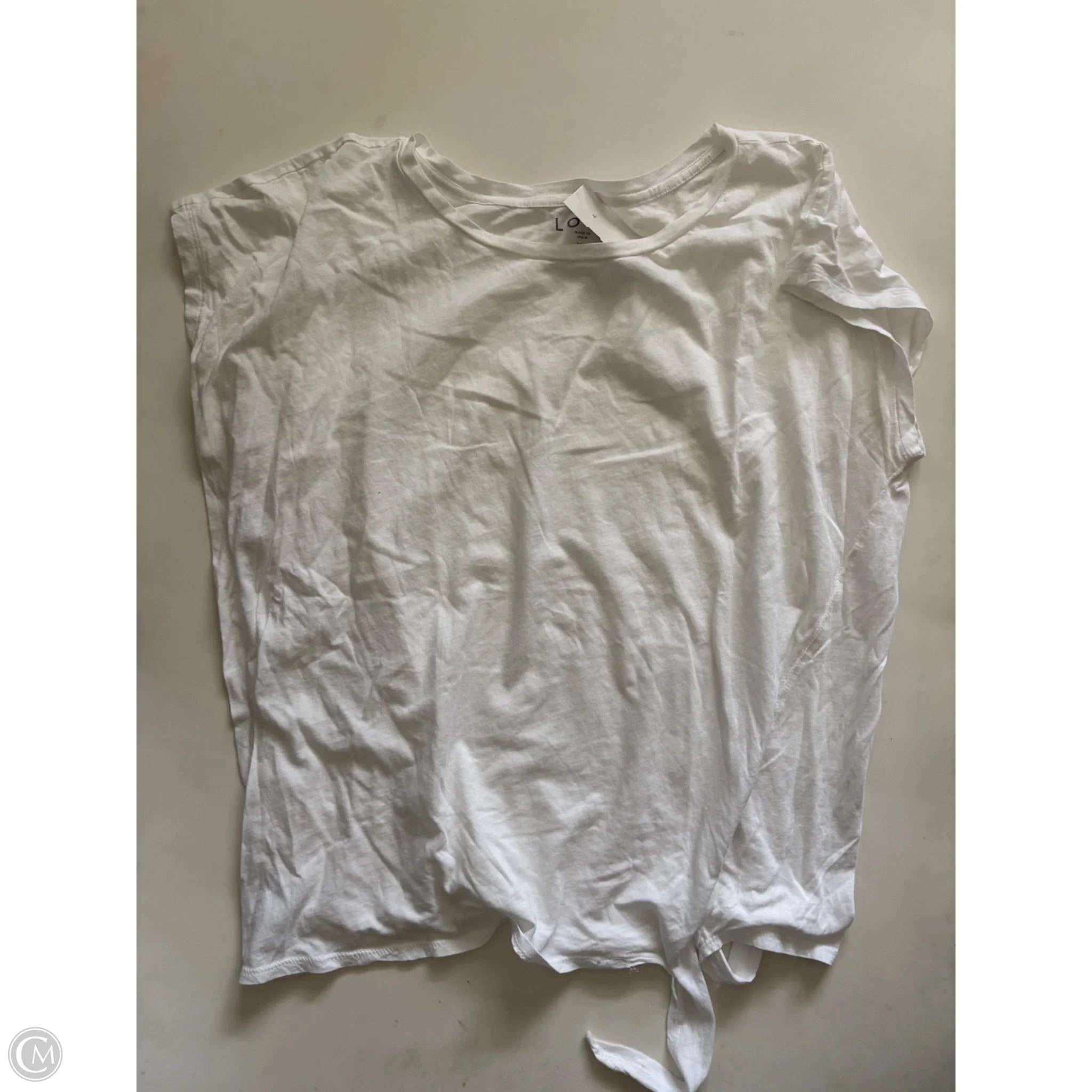 Top Short Sleeve By Loft In White, Size: Xl - Image 1