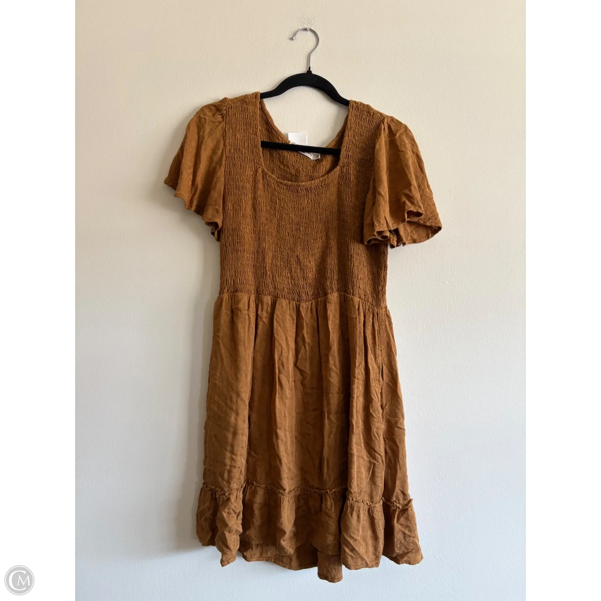 Dress Casual Midi By Chance or Fate In Brown, Size: L - Image 1