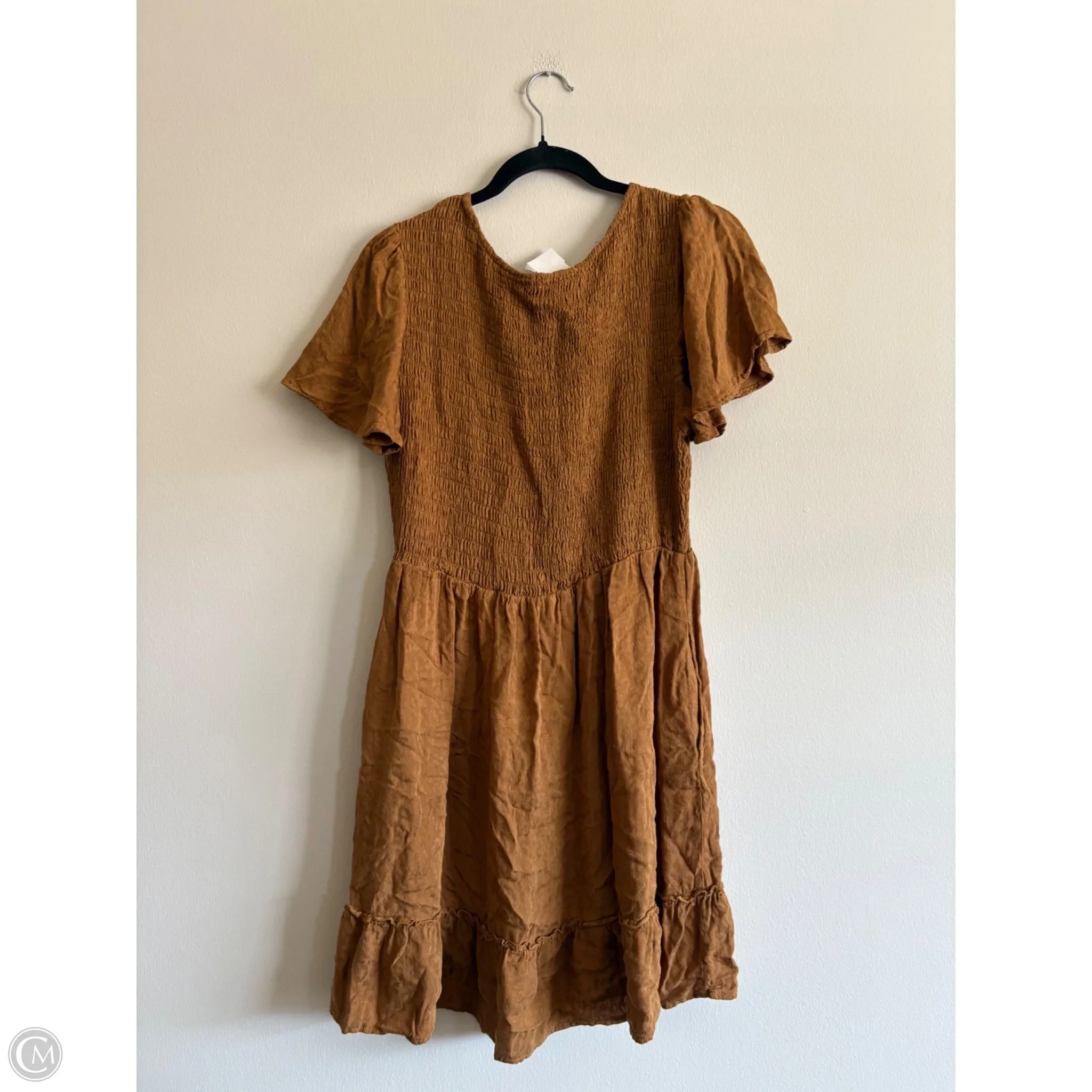 Dress Casual Midi By Chance or Fate In Brown, Size: L - Image 2