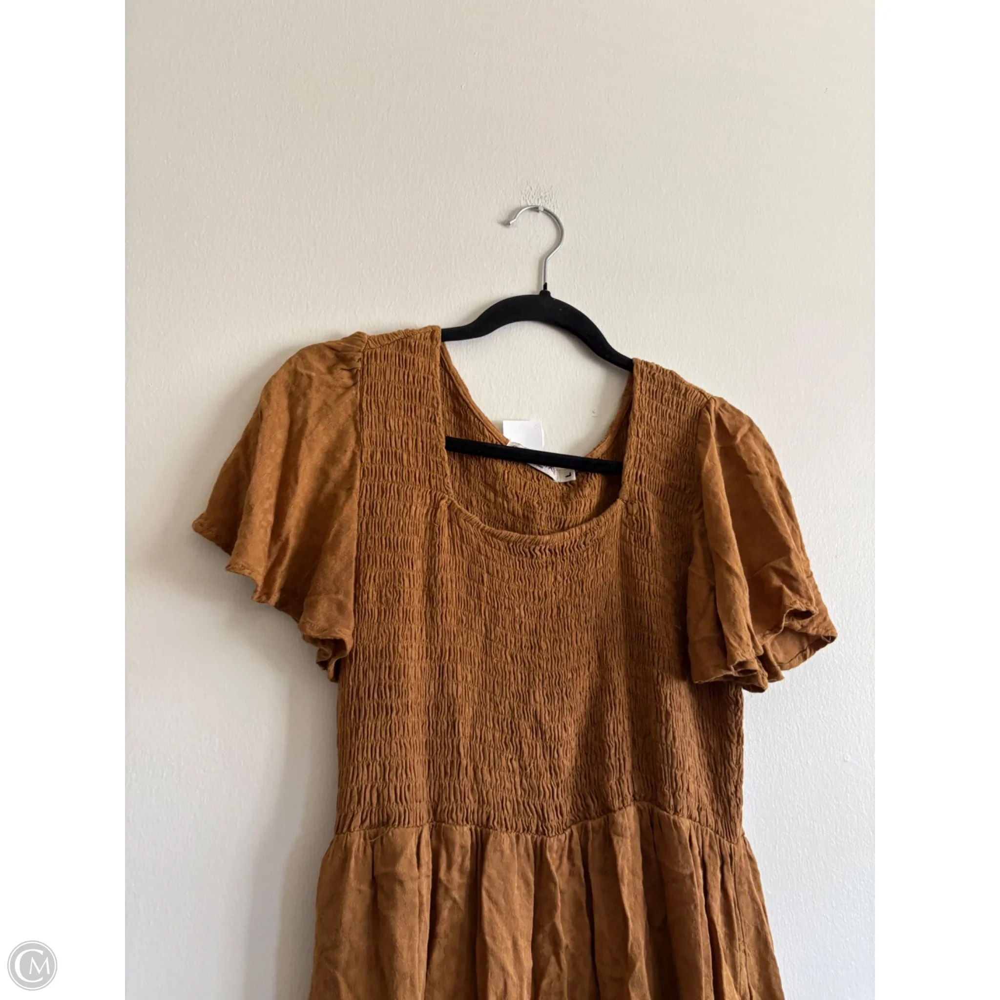 Dress Casual Midi By Chance or Fate In Brown, Size: L - Image 3