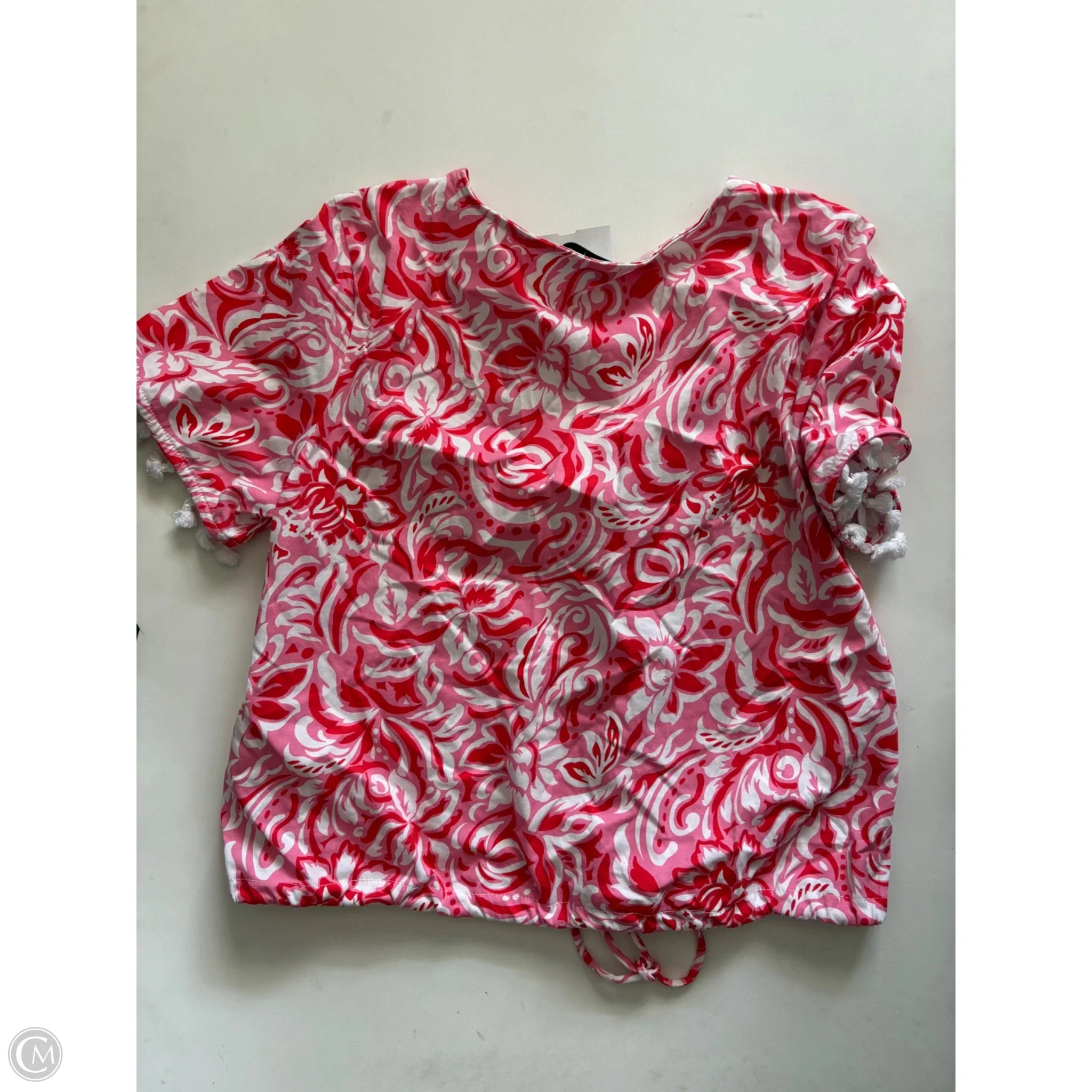 Top Short Sleeve By Marc New York In Pink & Red, Size: L - Image 2