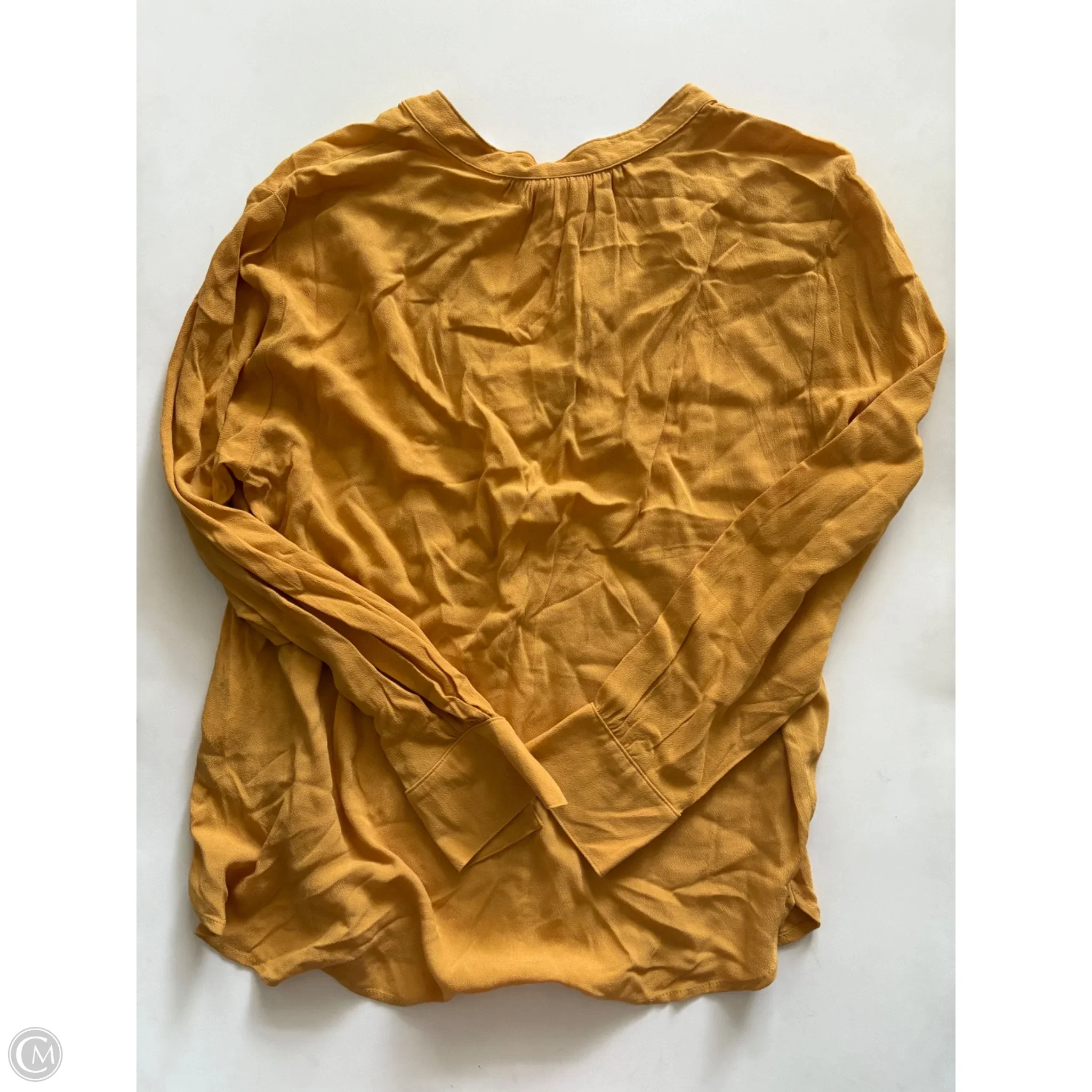 Blouse Long Sleeve By H&m In Yellow, Size: S - Image 2