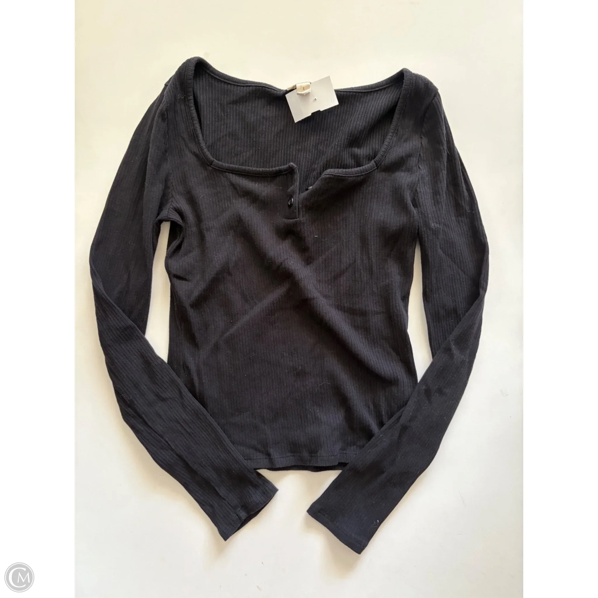 Top Long Sleeve By Ana In Black, Size: S - Image 1