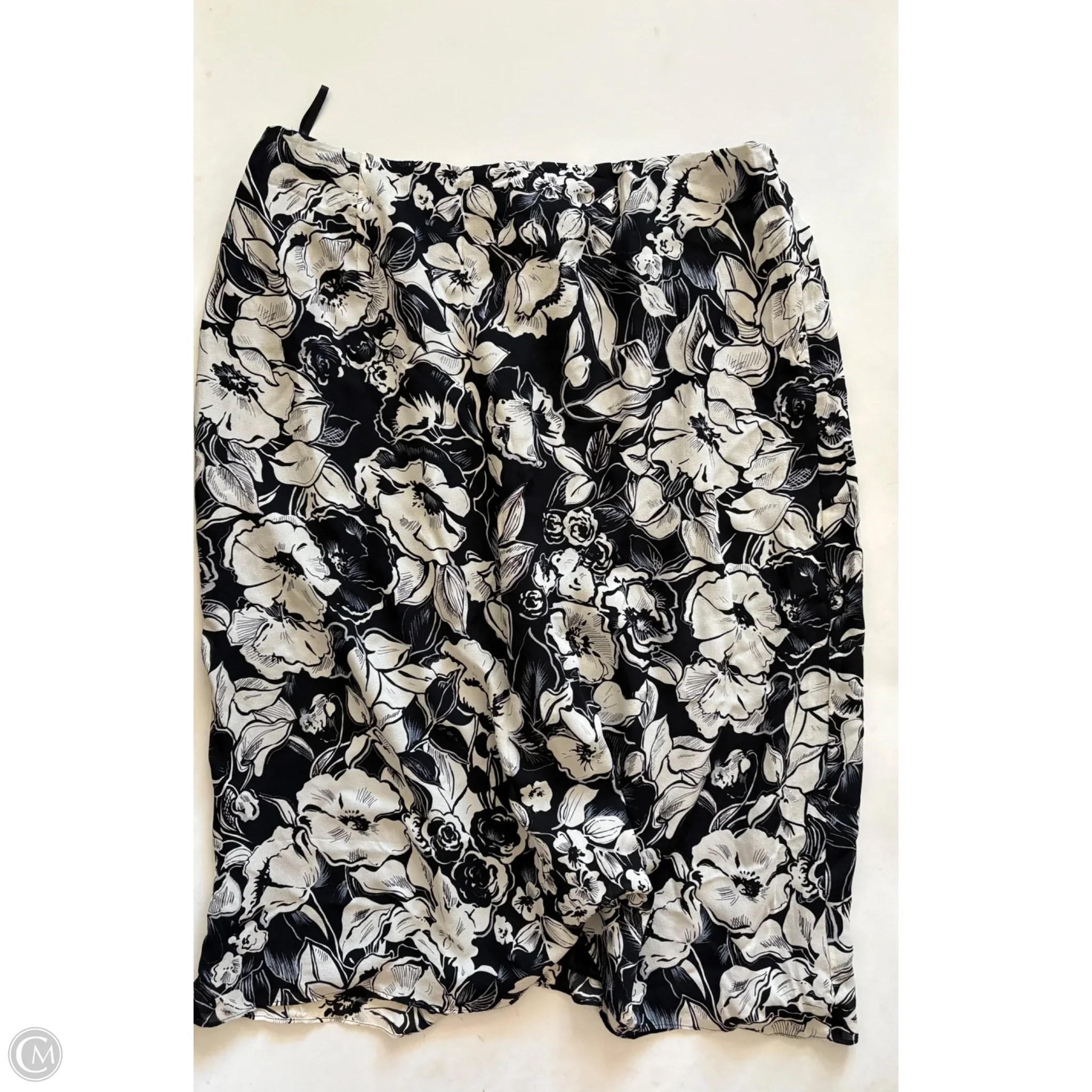 Skirt Midi By Charter Club In Black & White, Size: 18 - Image 1
