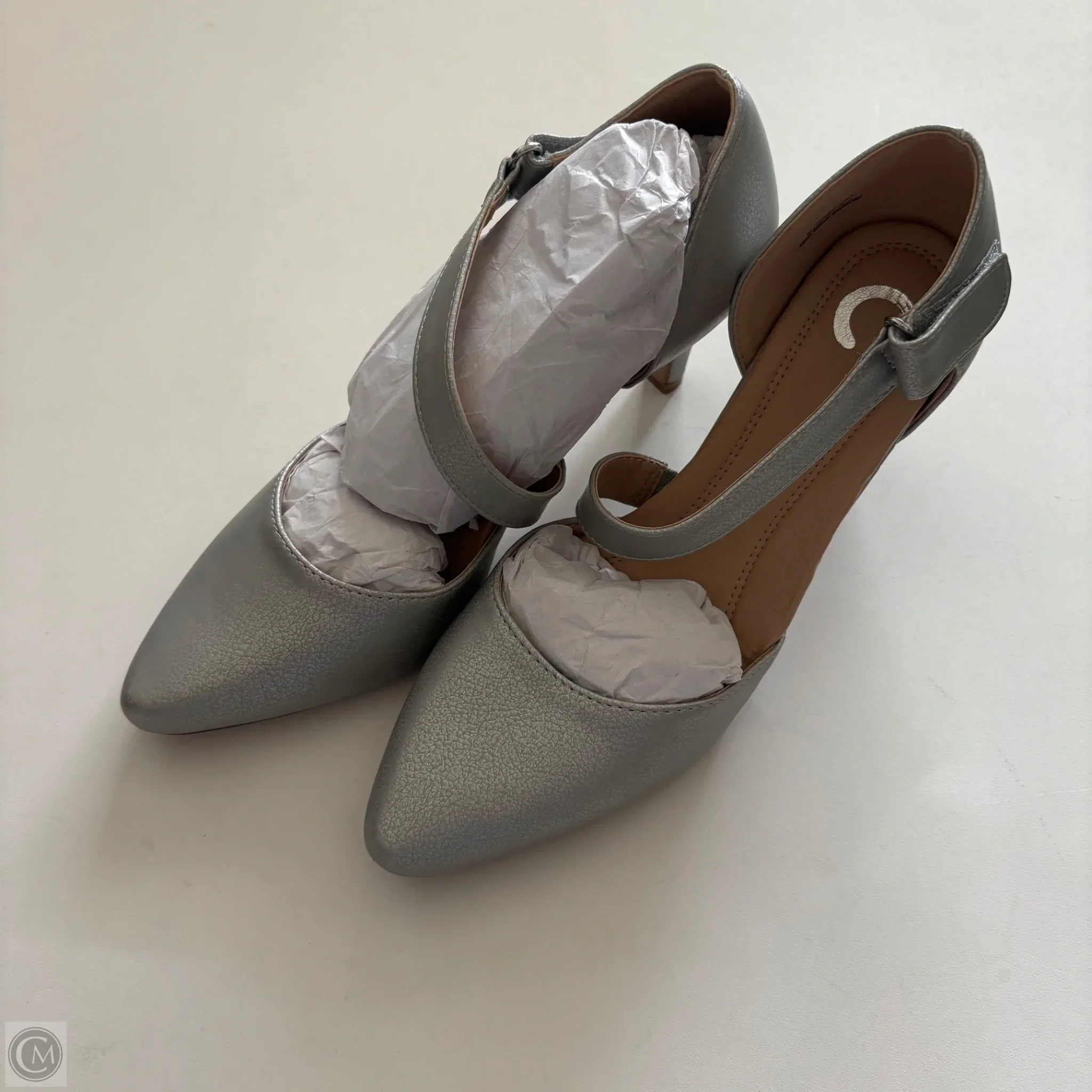 Shoes Heels Block By Cato In Silver, Size: 8 - Image 1