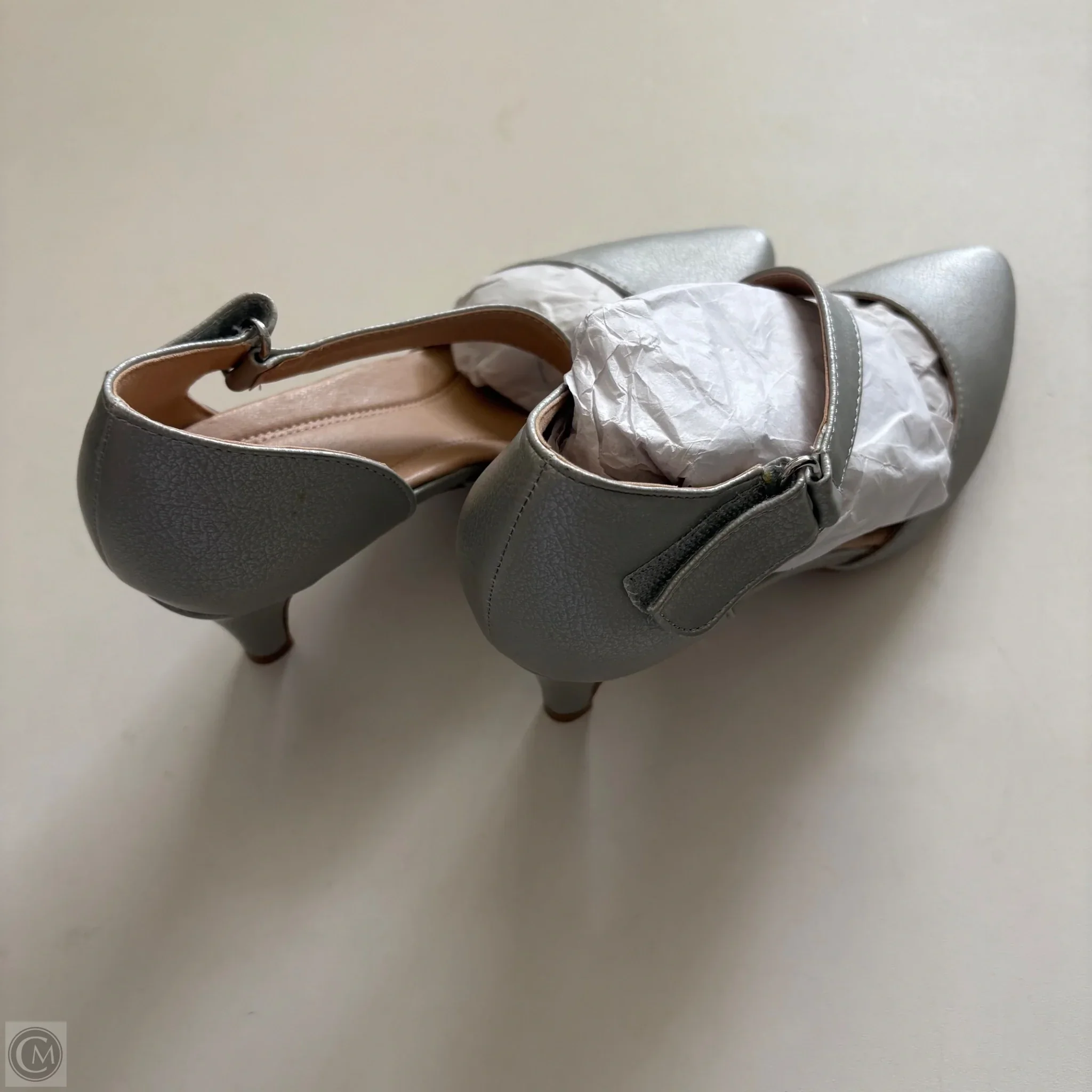 Shoes Heels Block By Cato In Silver, Size: 8 - Image 2
