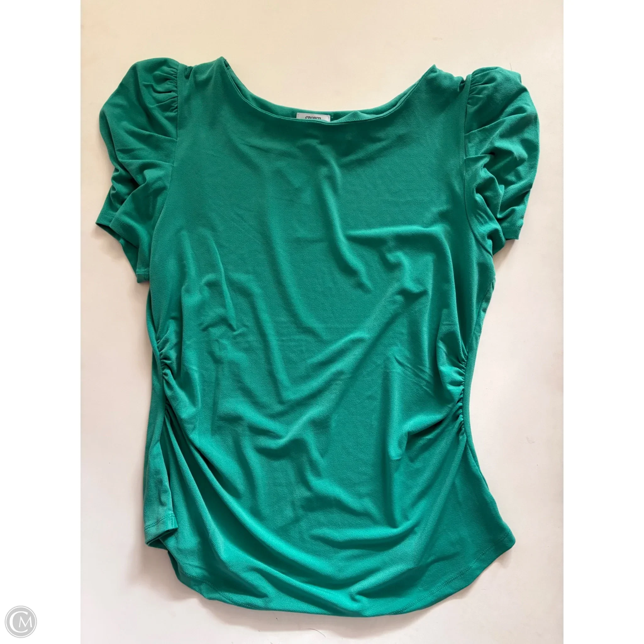 Blouse Short Sleeve By Crown And Ivy In Green, Size: L - Image 1
