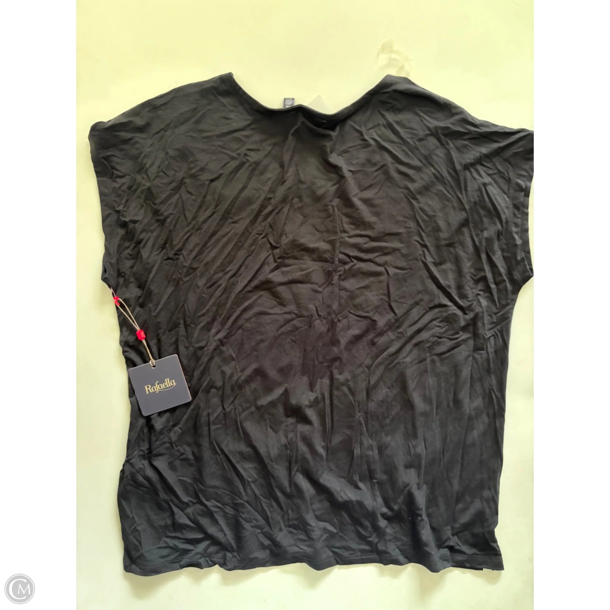 Top Short Sleeve By Rafaella In Black, Size: L - Image 2