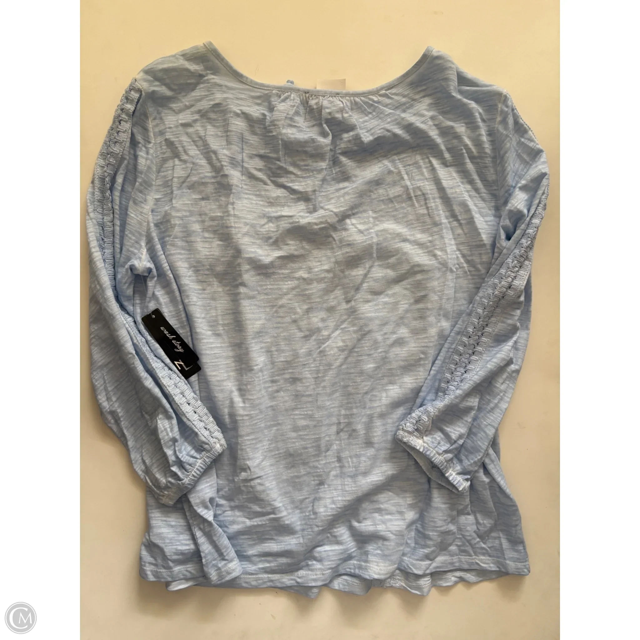 Top Long Sleeve By New Directions In Blue, Size: L - Image 2