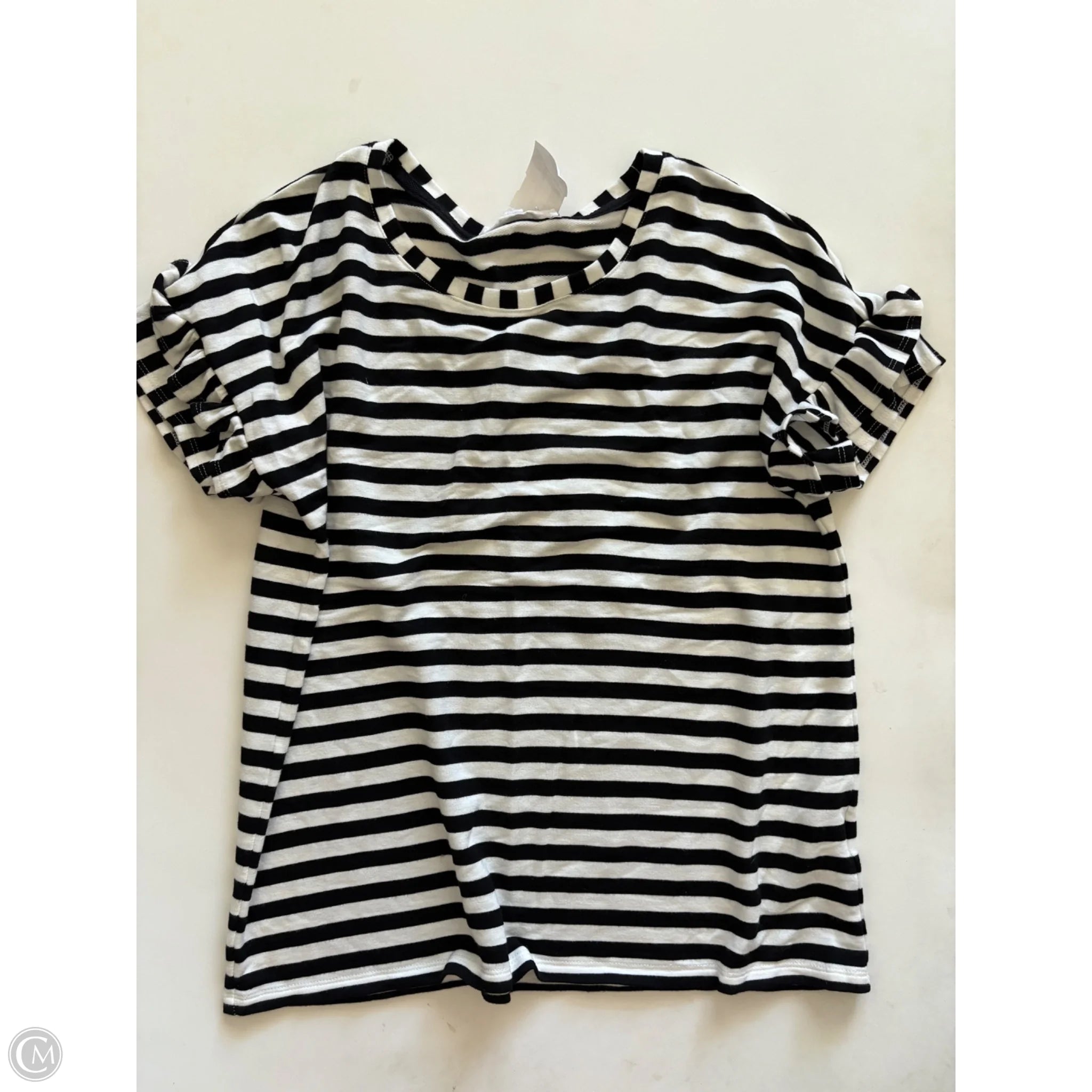 Top Short Sleeve By Jane And Delancey In Striped Pattern, Size: M - Image 1