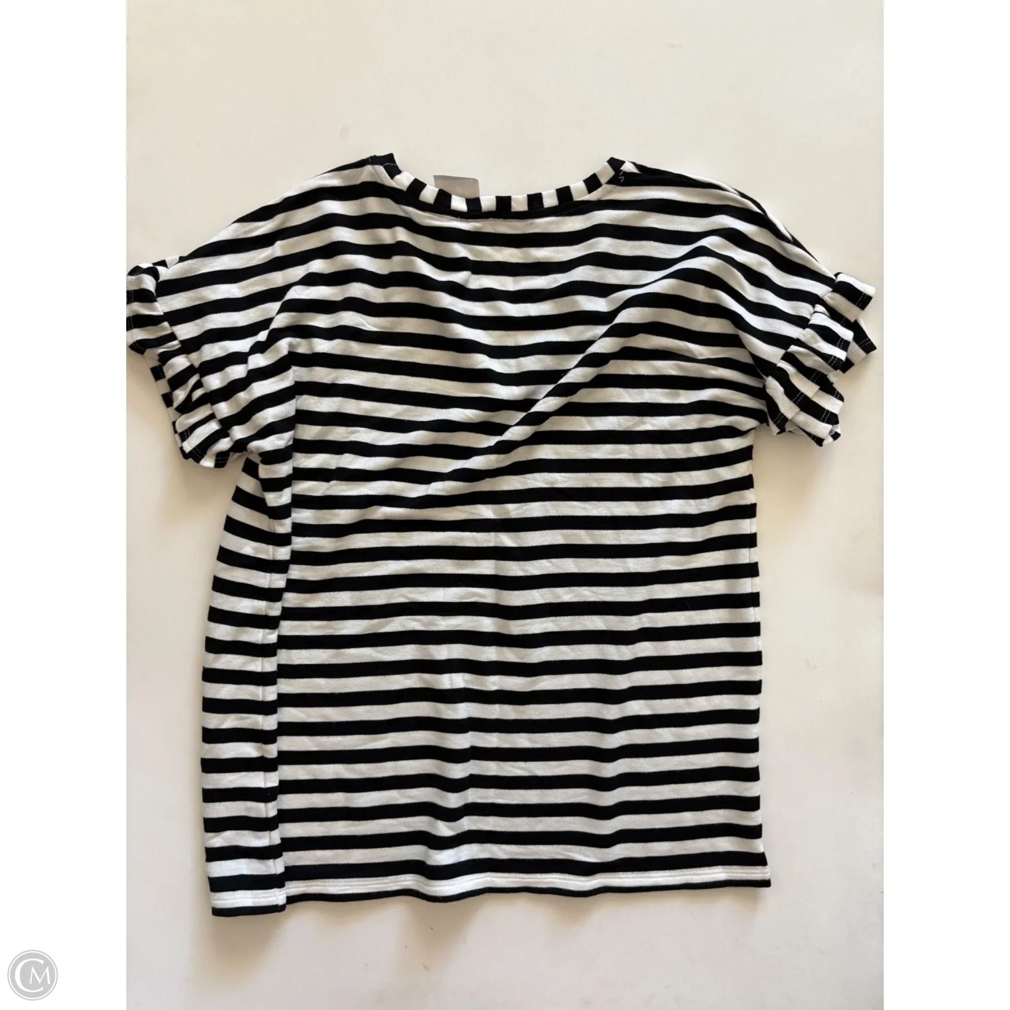 Top Short Sleeve By Jane And Delancey In Striped Pattern, Size: M - Image 2