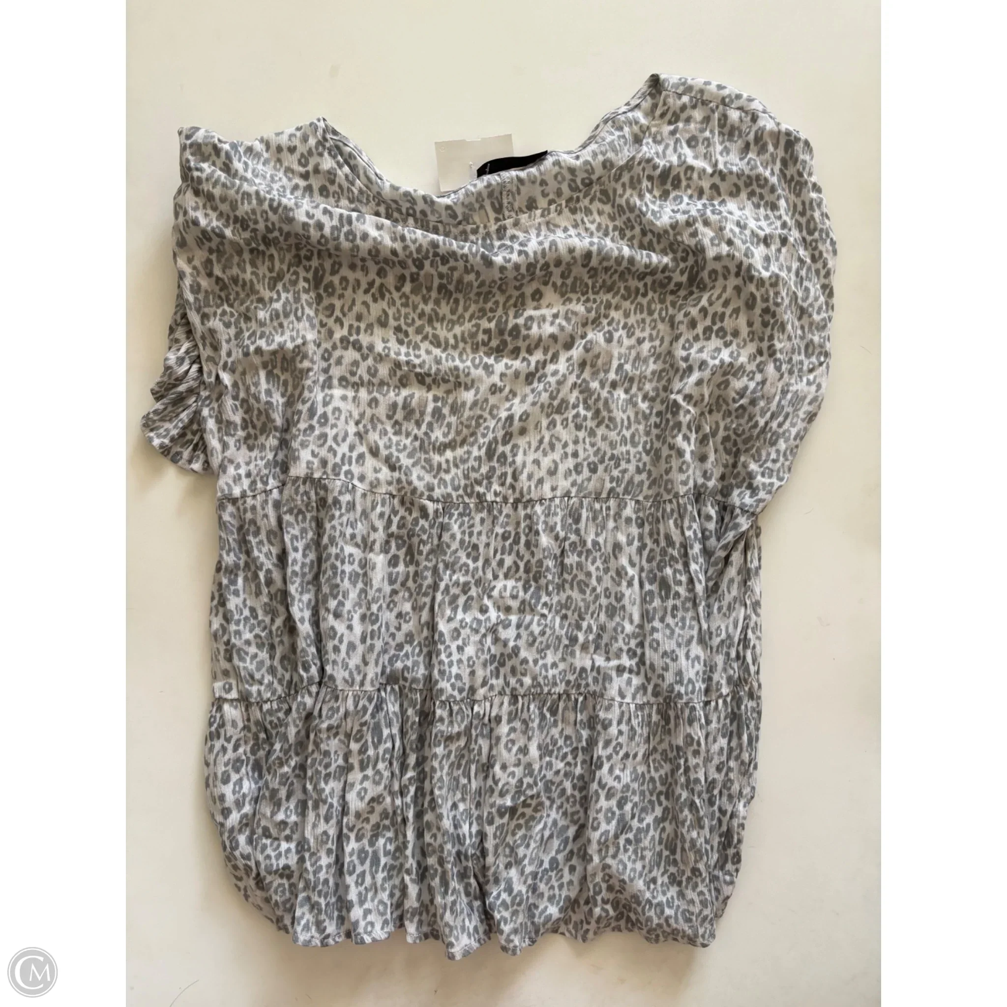Top Short Sleeve By Final Touch In Animal Print, Size: Xl - Image 1