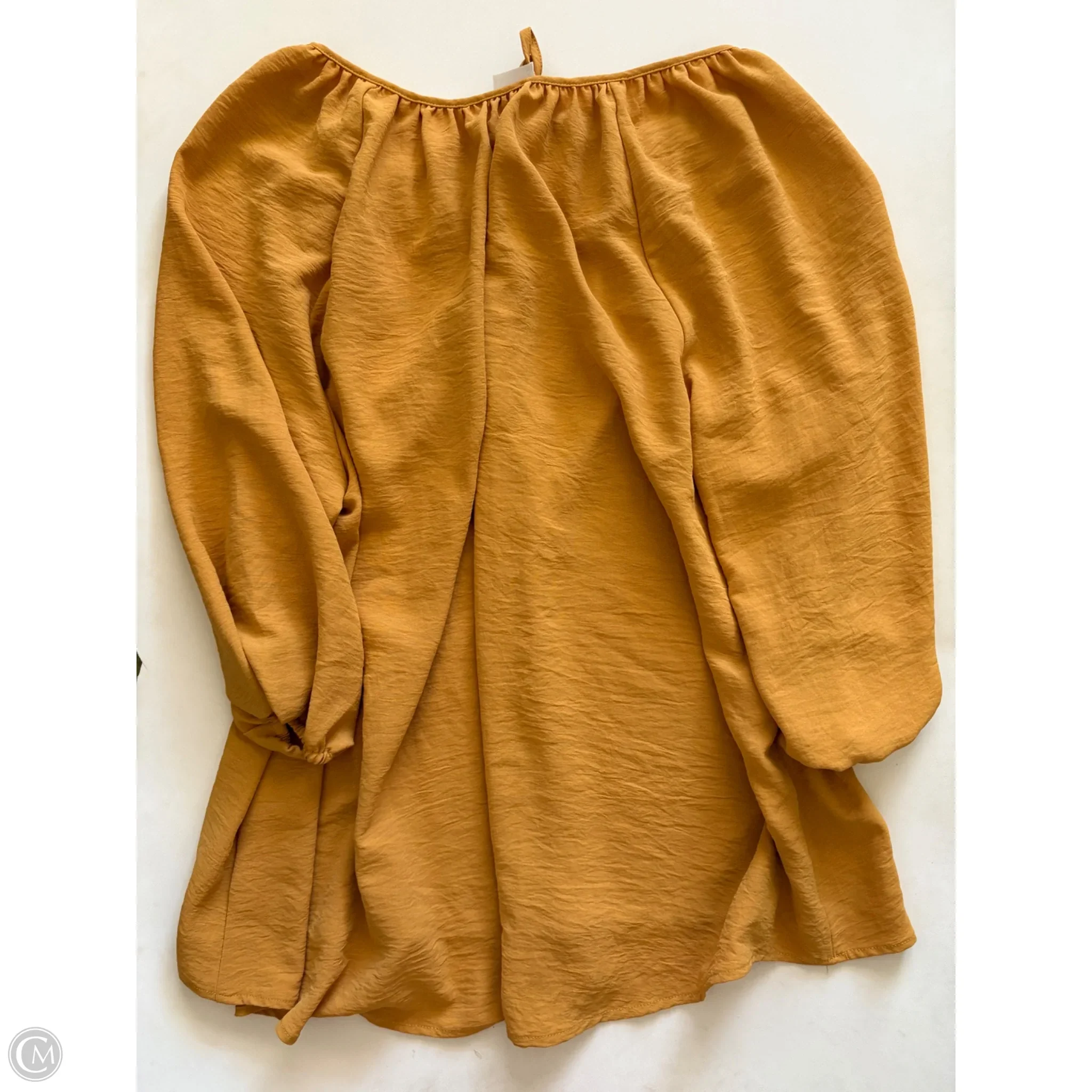 Blouse Long Sleeve By Como Blu In Brown, Size: 2x - Image 2