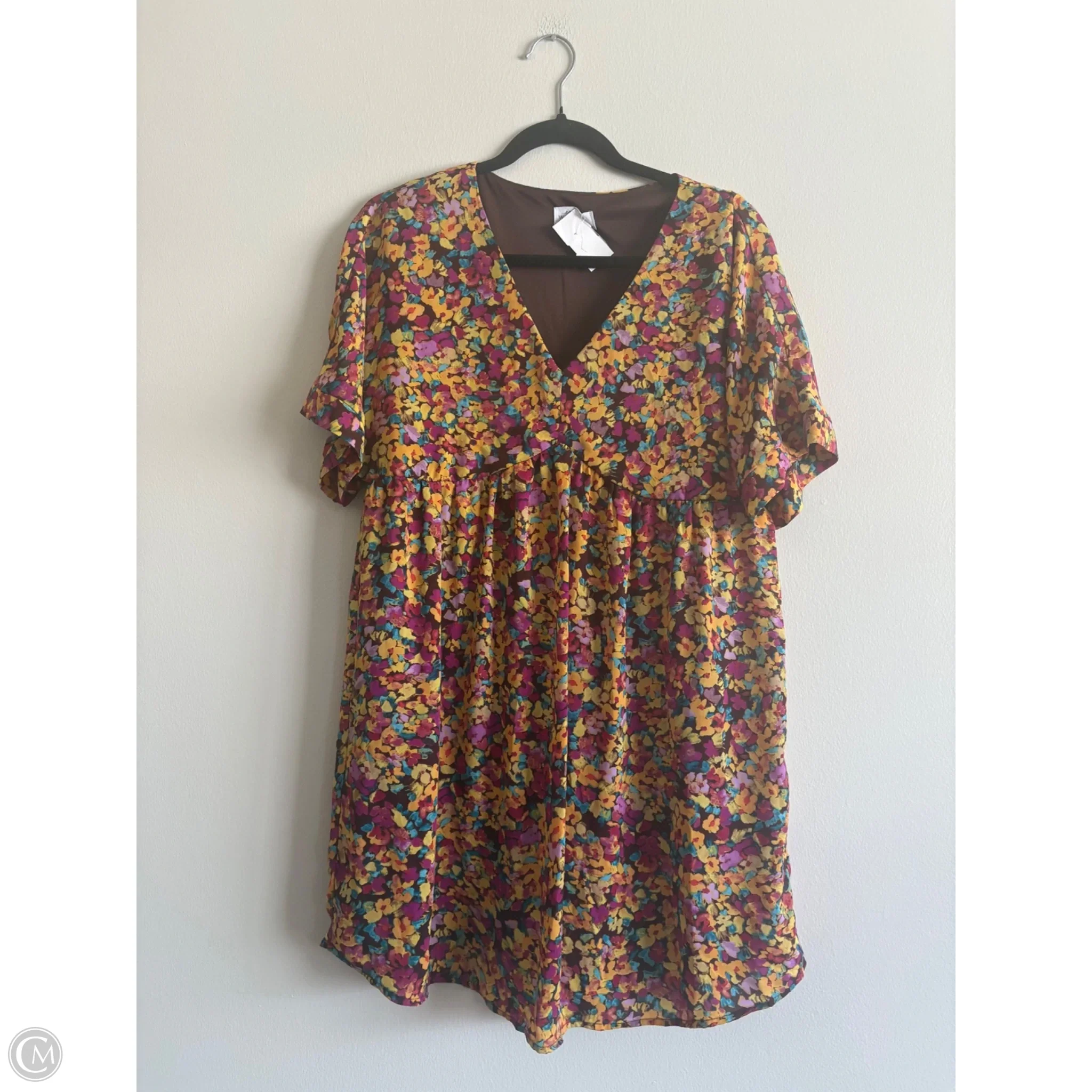 Dress Casual Midi By Emily Wonder In Floral Print, Size: S - Image 1