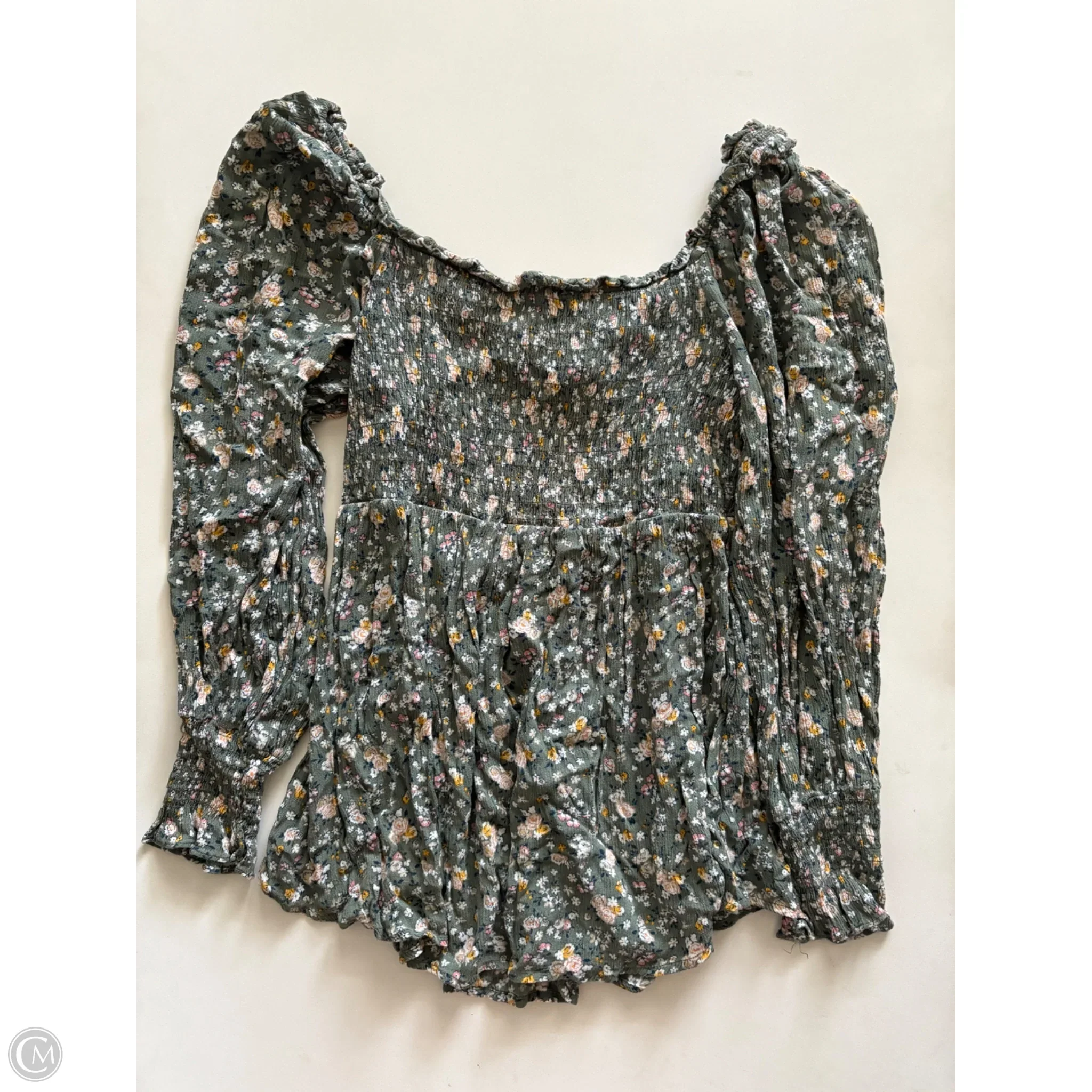 Top Long Sleeve By Jodifl In Green, Size: S - Image 1