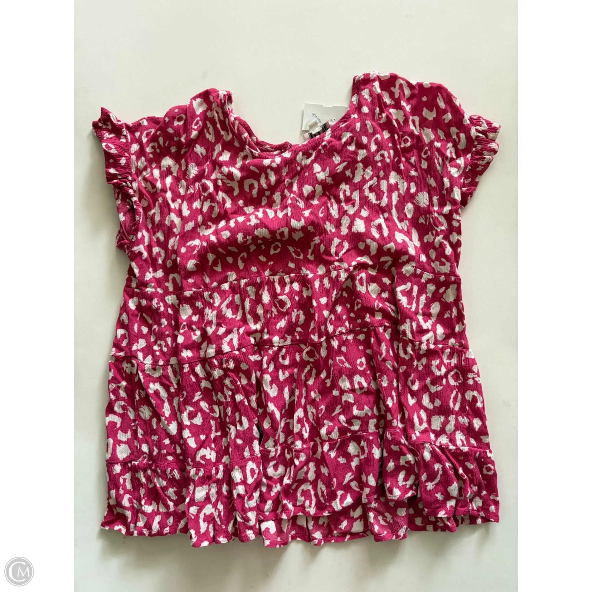 Top Short Sleeve By Andree By Unit In Pink, Size: M - Image 1