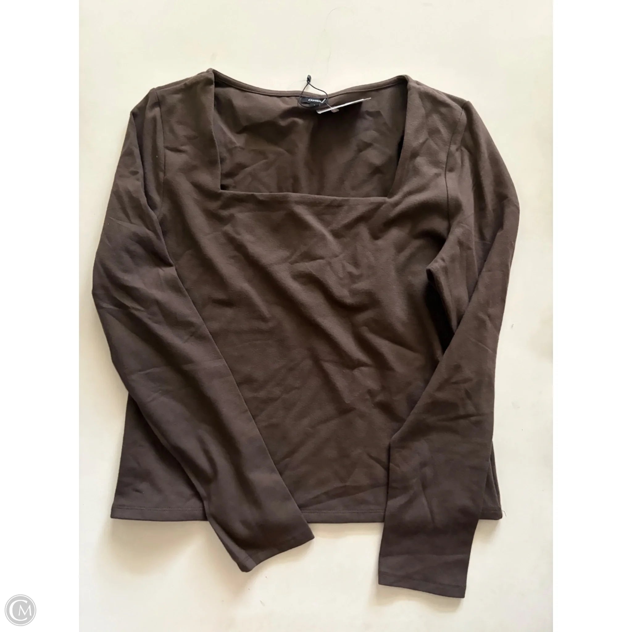 Top Long Sleeve By Express In Brown, Size: L - Image 1
