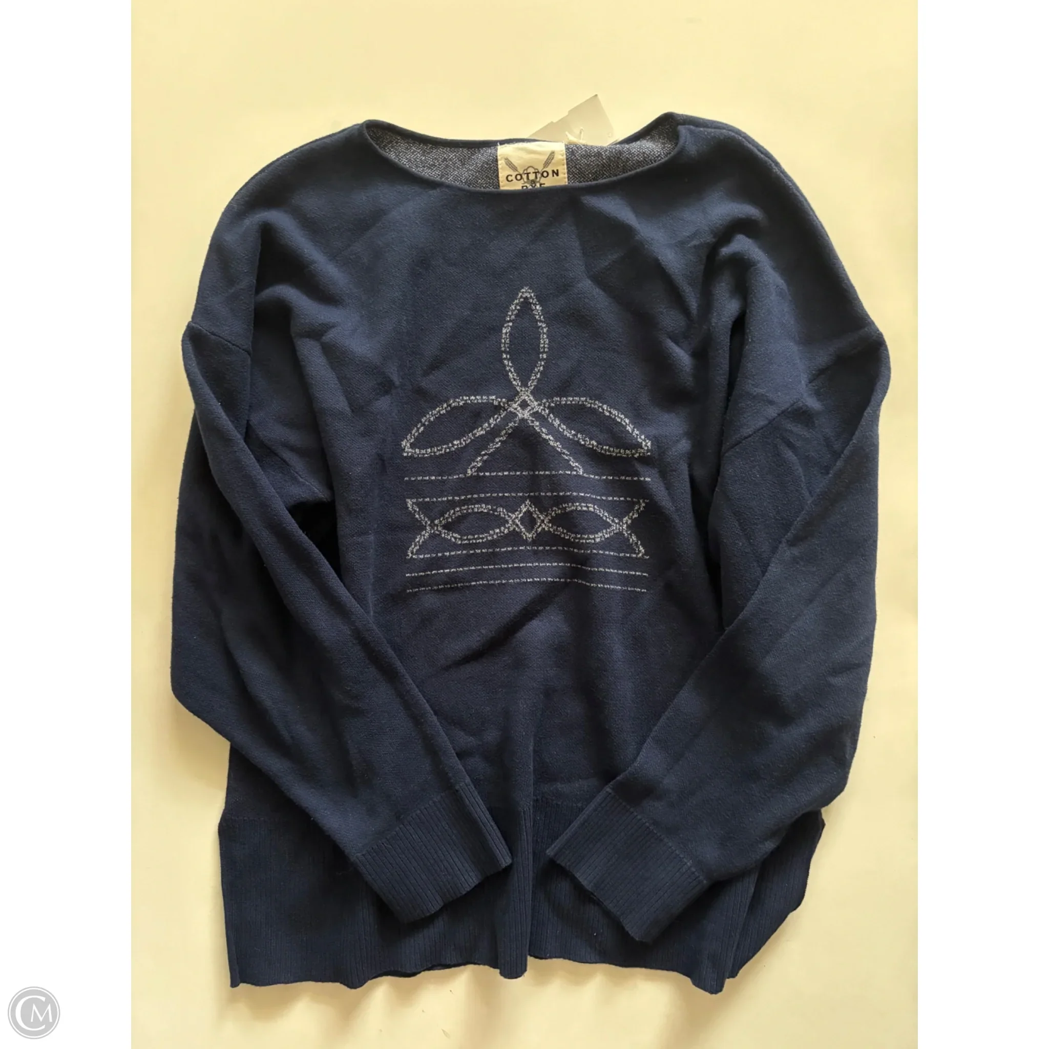 Top Long Sleeve By Cotton Rye In Blue, Size: M - Image 1