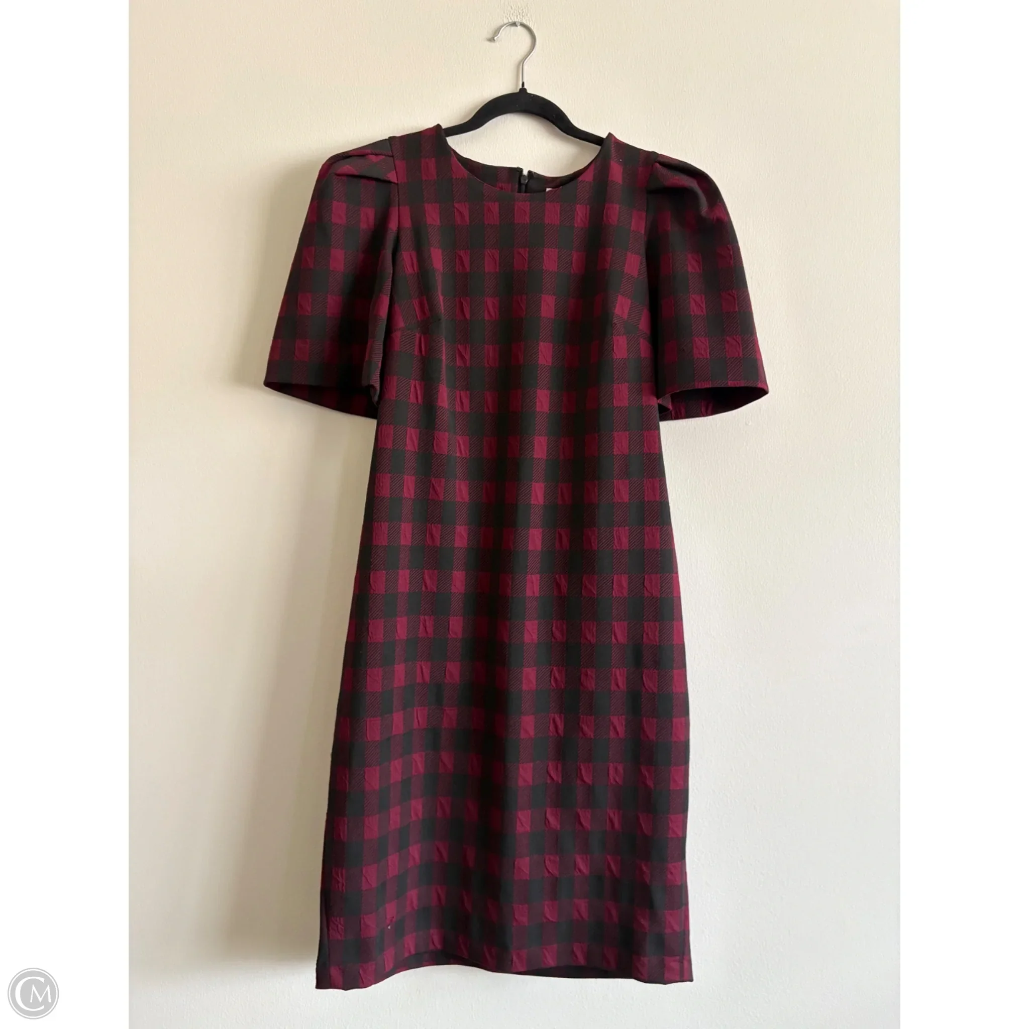 Dress Work By Calvin Klein In Plaid Pattern, Size: 12 - Image 1