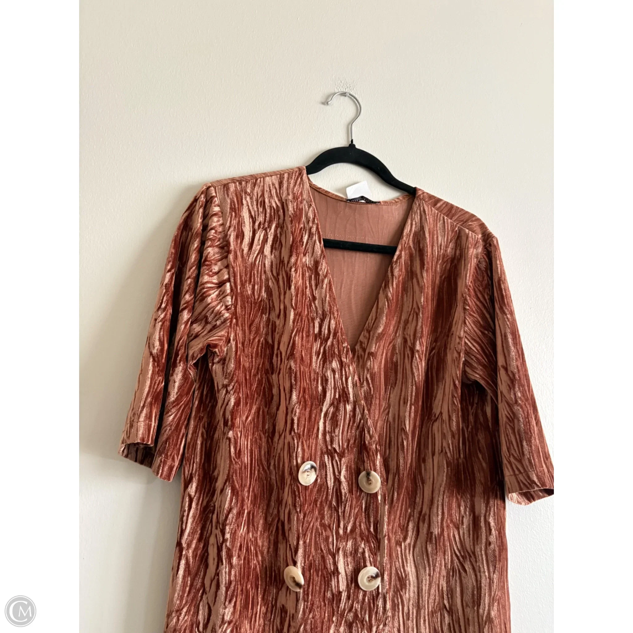 Dress Casual Midi By Zara In Brown, Size: M - Image 3