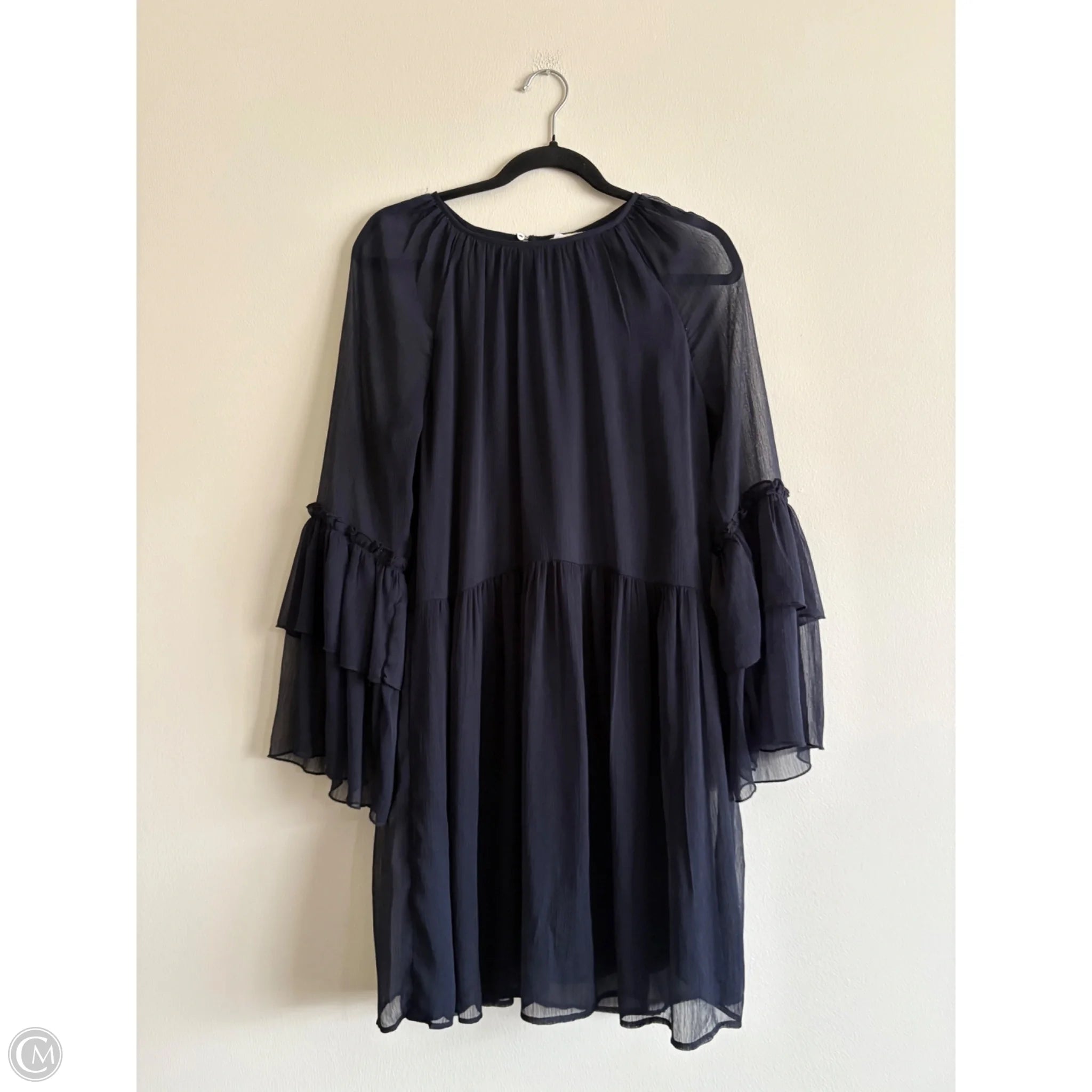 Dress Casual Midi By H&m In Navy, Size: 8 - Image 1