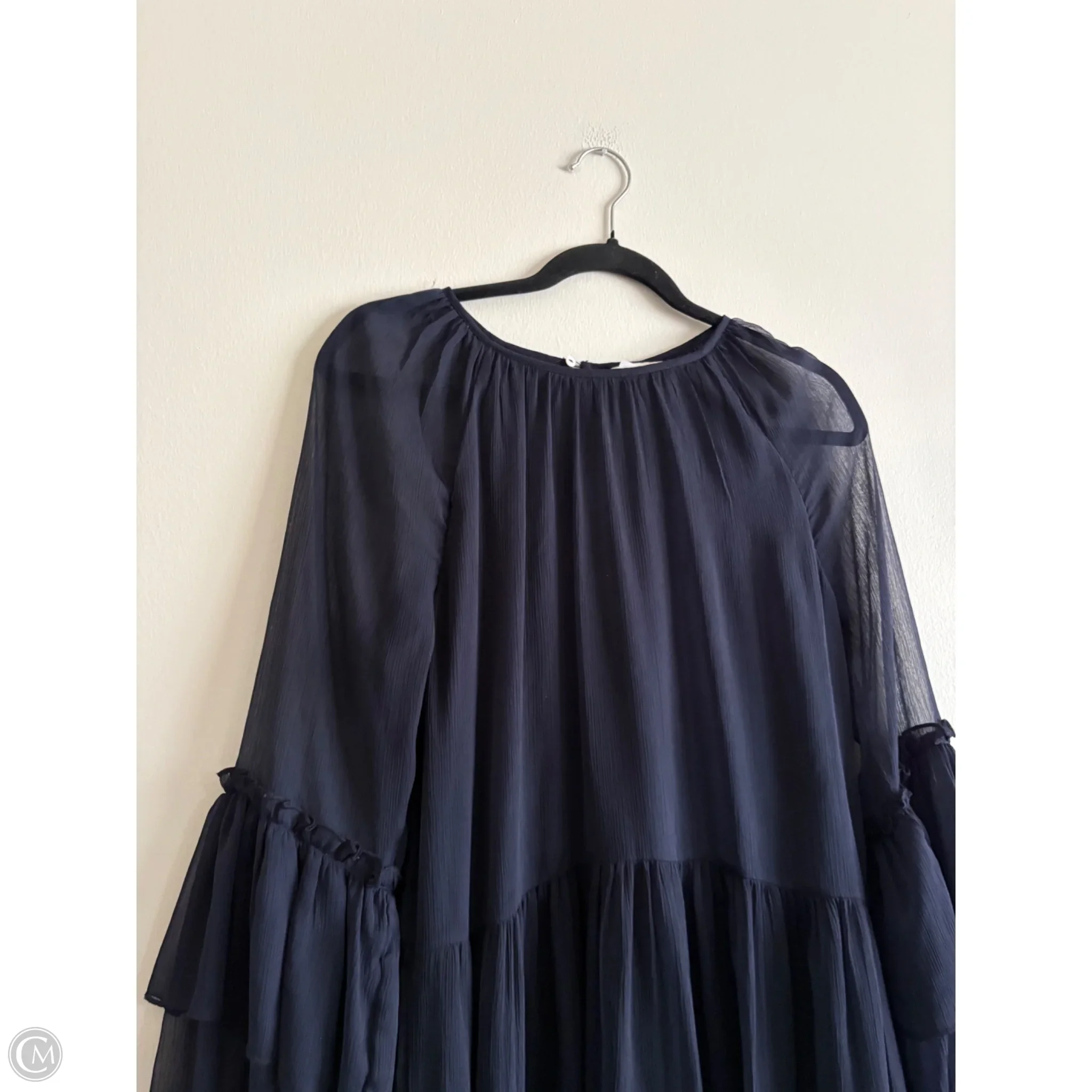 Dress Casual Midi By H&m In Navy, Size: 8 - Image 3