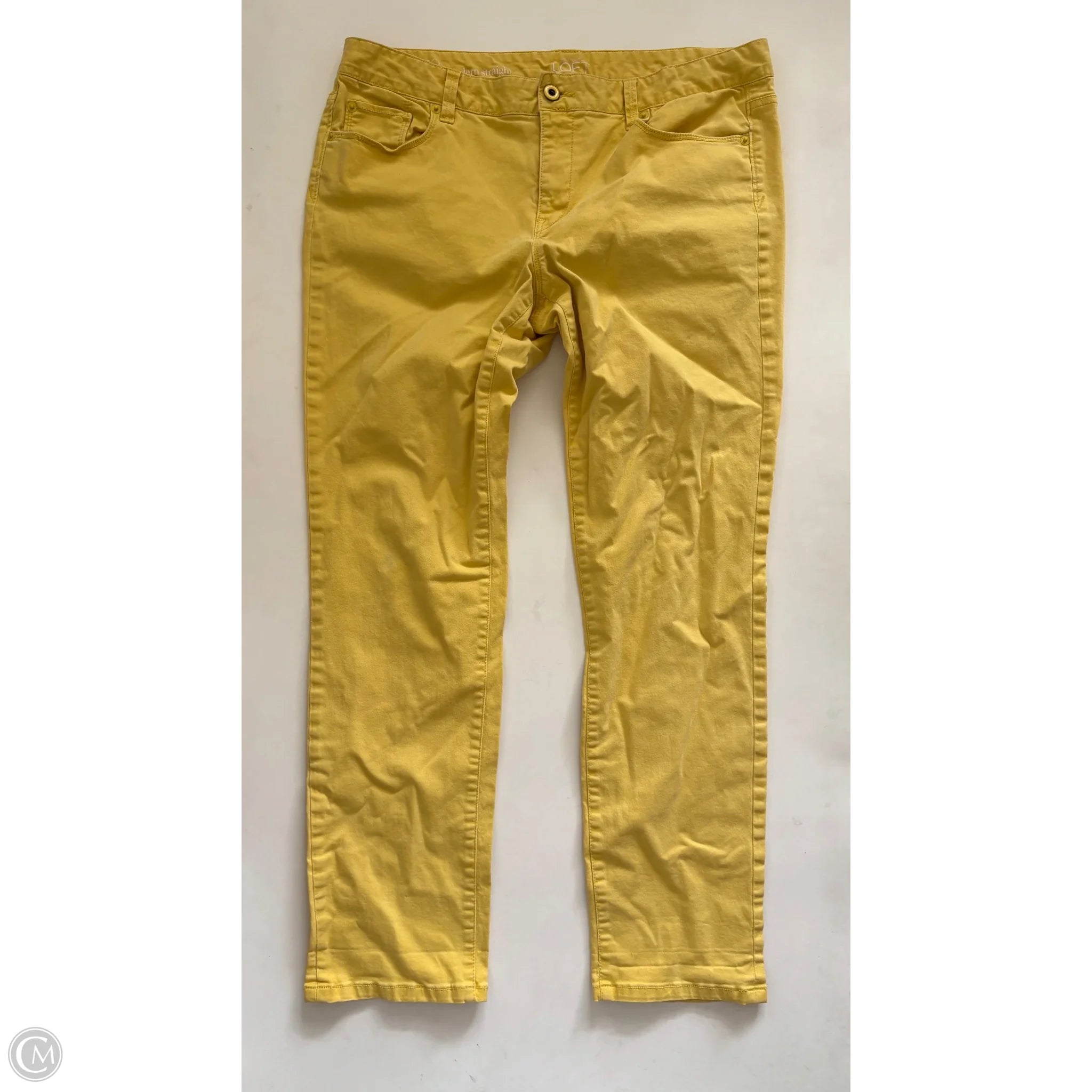 Jeans Straight By Loft In Yellow, Size: 12 - Image 1