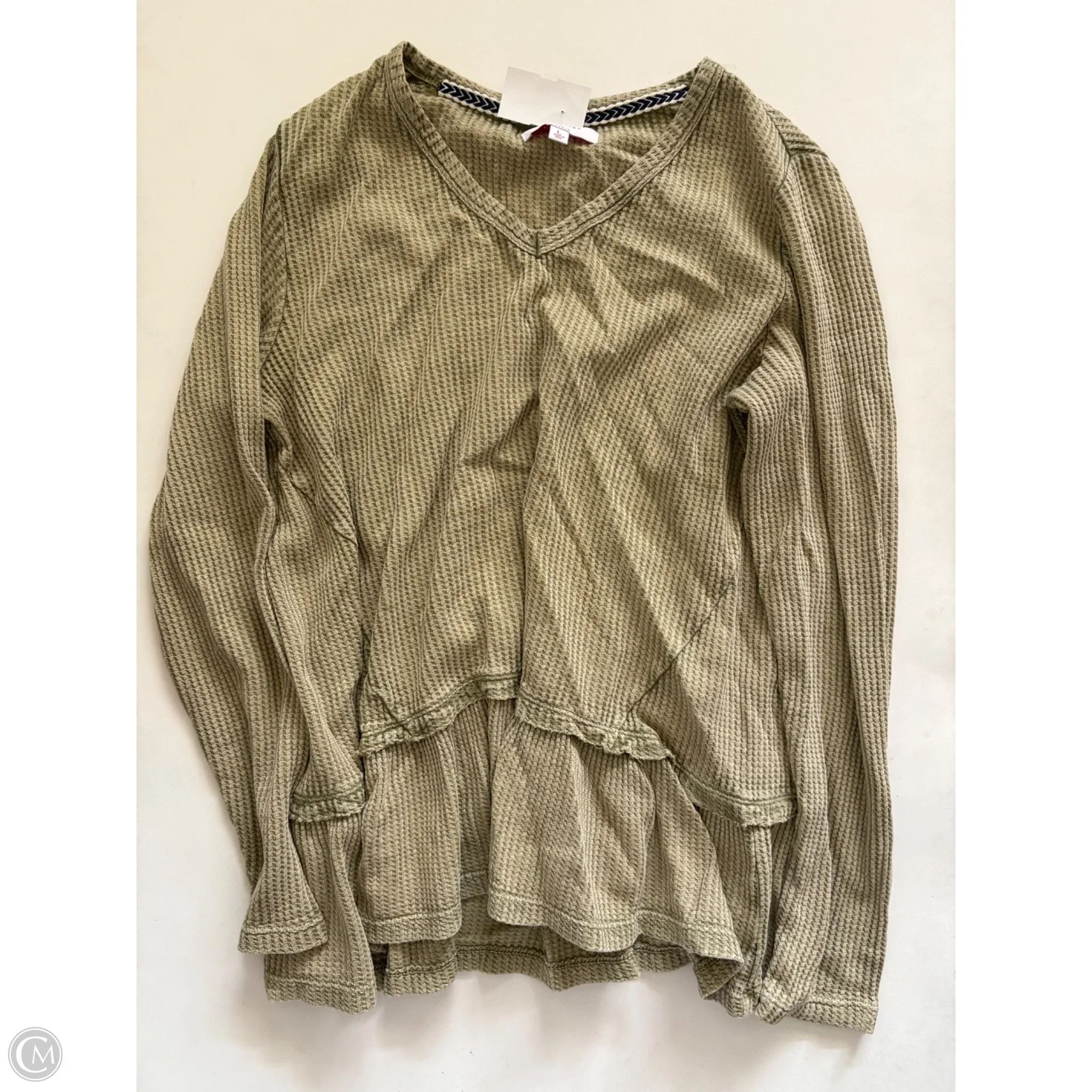 Top Long Sleeve By New Directions In Green, Size: L - Image 1