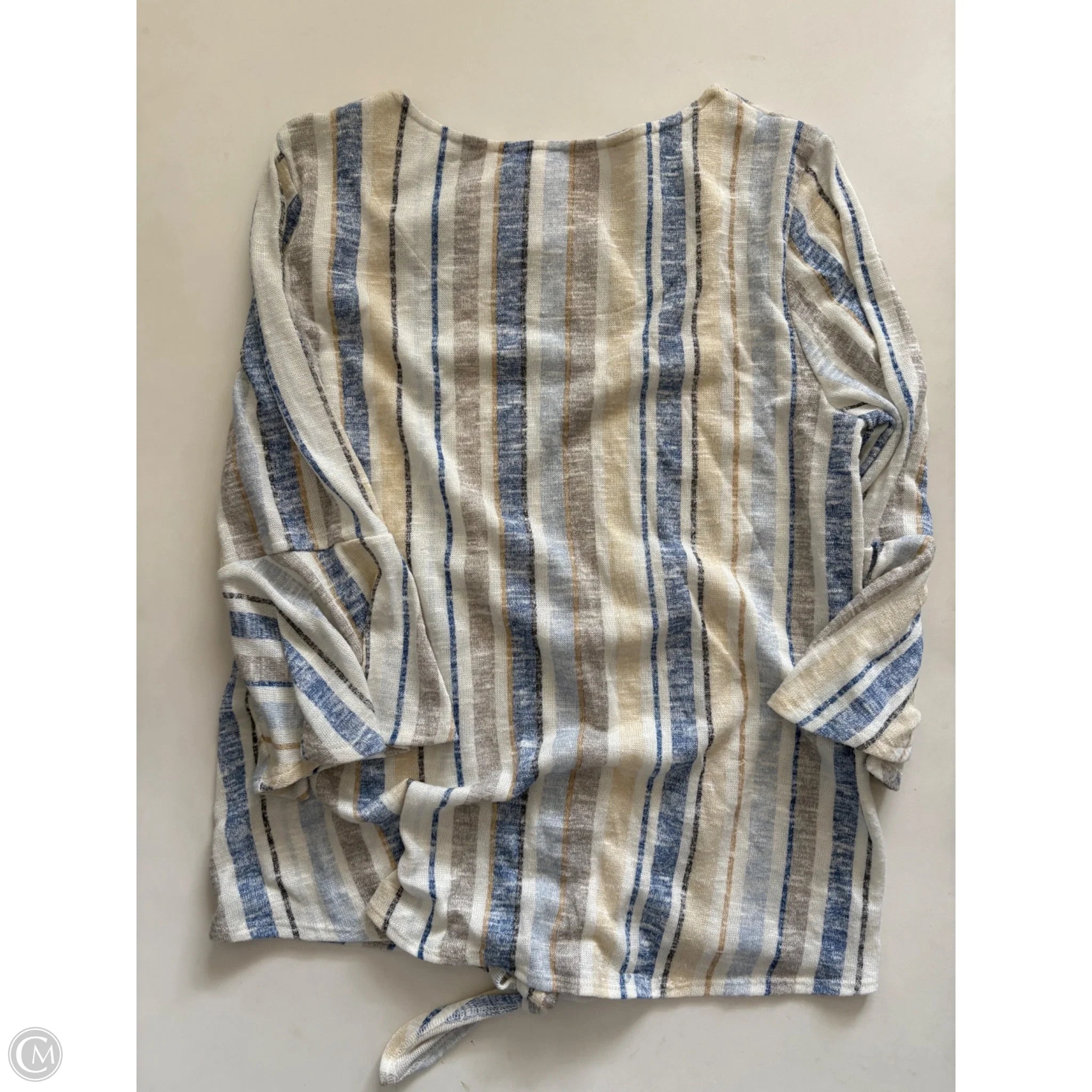 Top Long Sleeve By New Directions In Striped Pattern, Size: L - Image 2