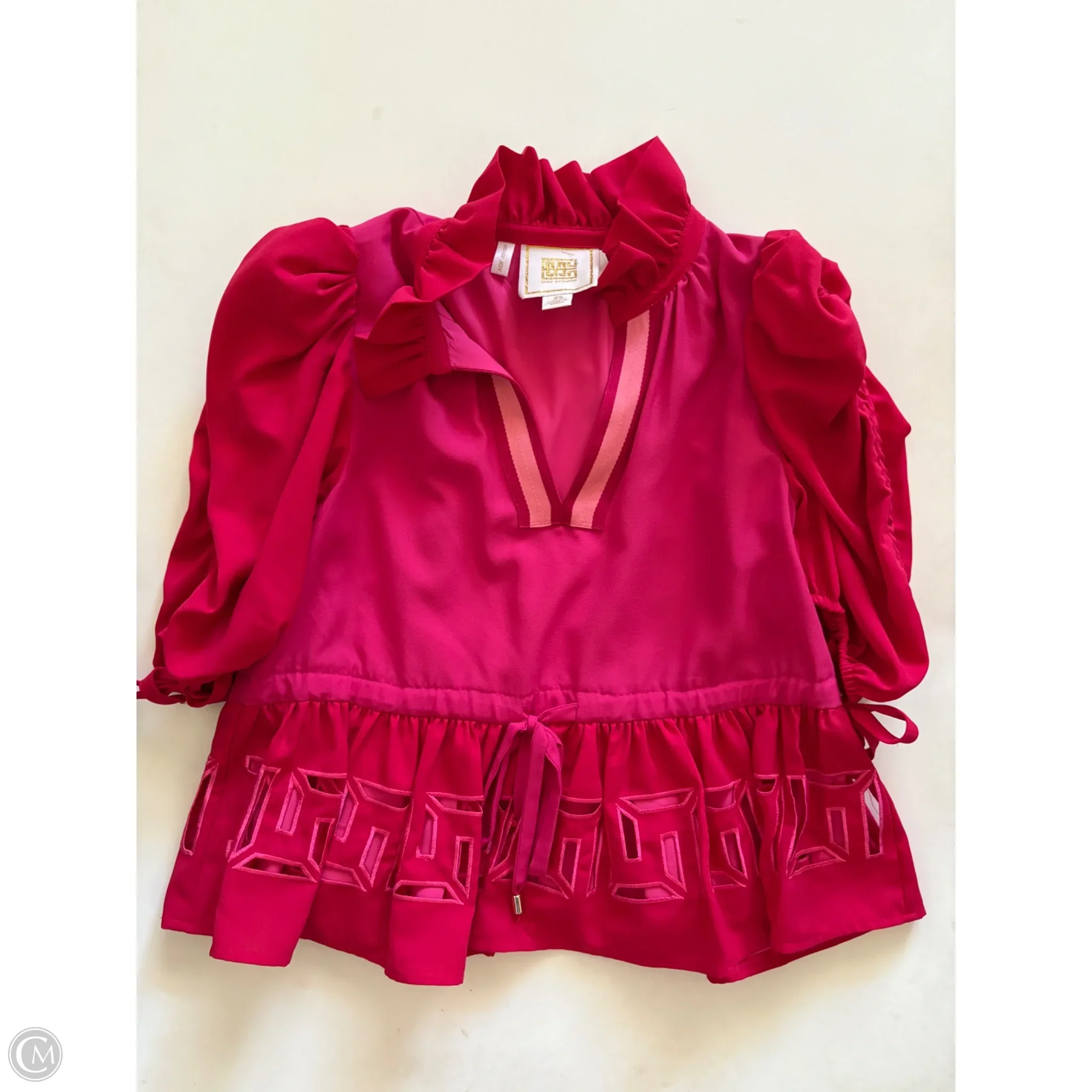 Top Short Sleeve By Emily Mccarthy In Red, Size: Xs - Image 1