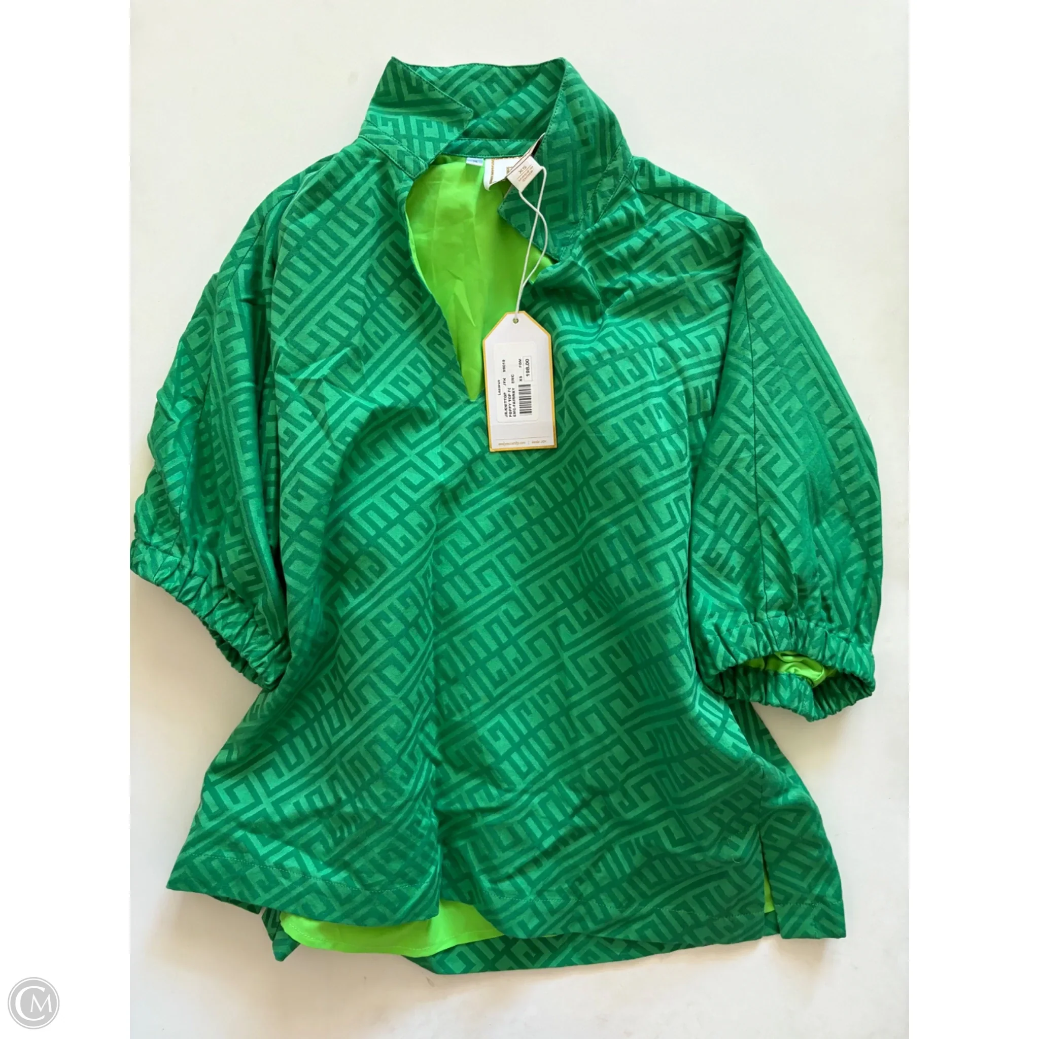 Top Short Sleeve By Emily Mccarthy In Green, Size: Xs - Image 1